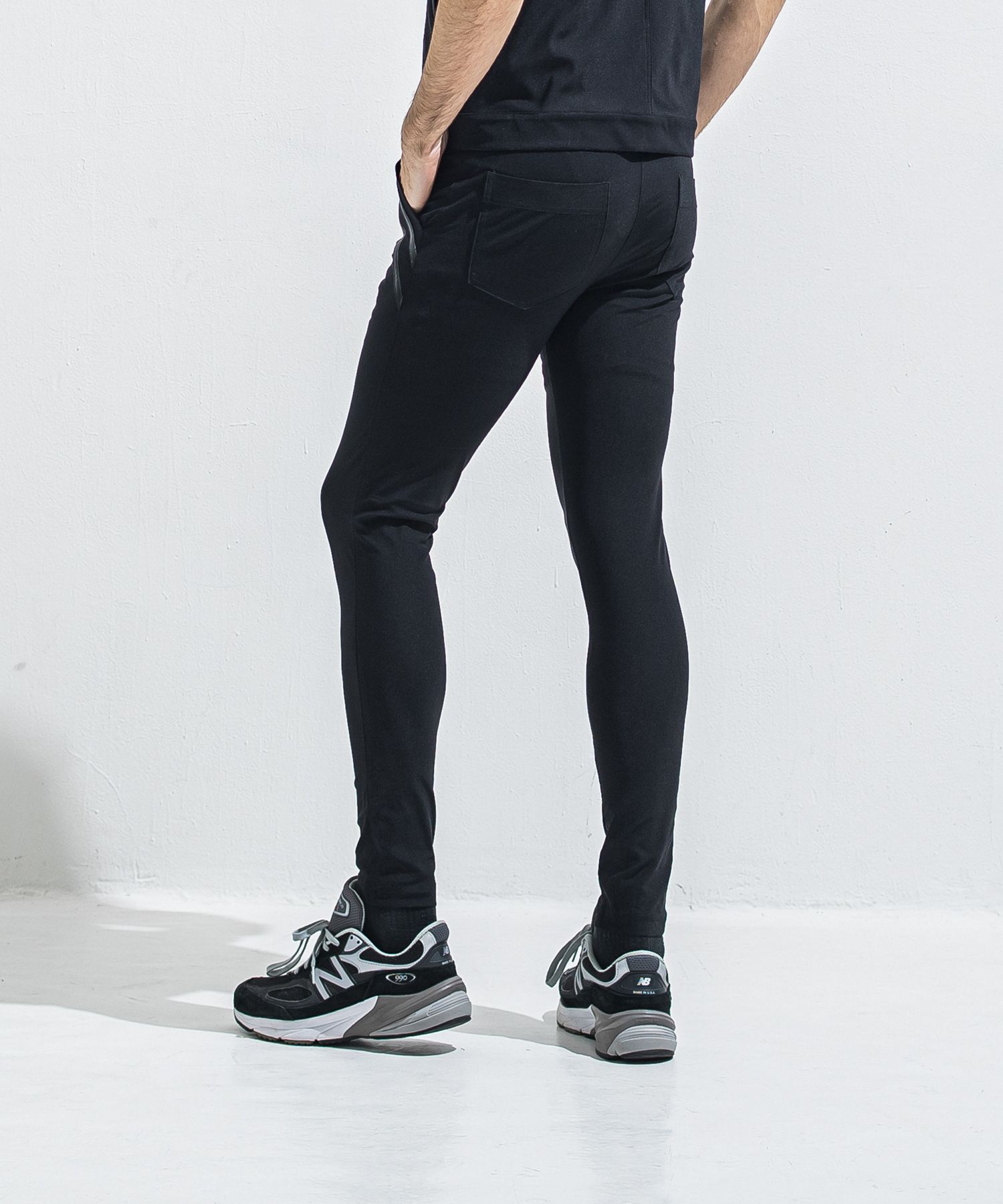 EDGE NYLON PT / BASIC-ST-014 / エッジナイロンラインパンツ / ブラック×ブラック (4月下旬入荷予定)