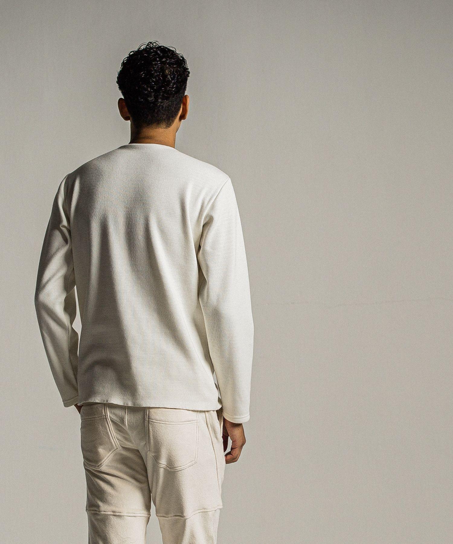 VELOURS FLEECE NEO THERMAL / RC34-C-001 / 裏起毛サーマルロングTシャツ / ホワイト