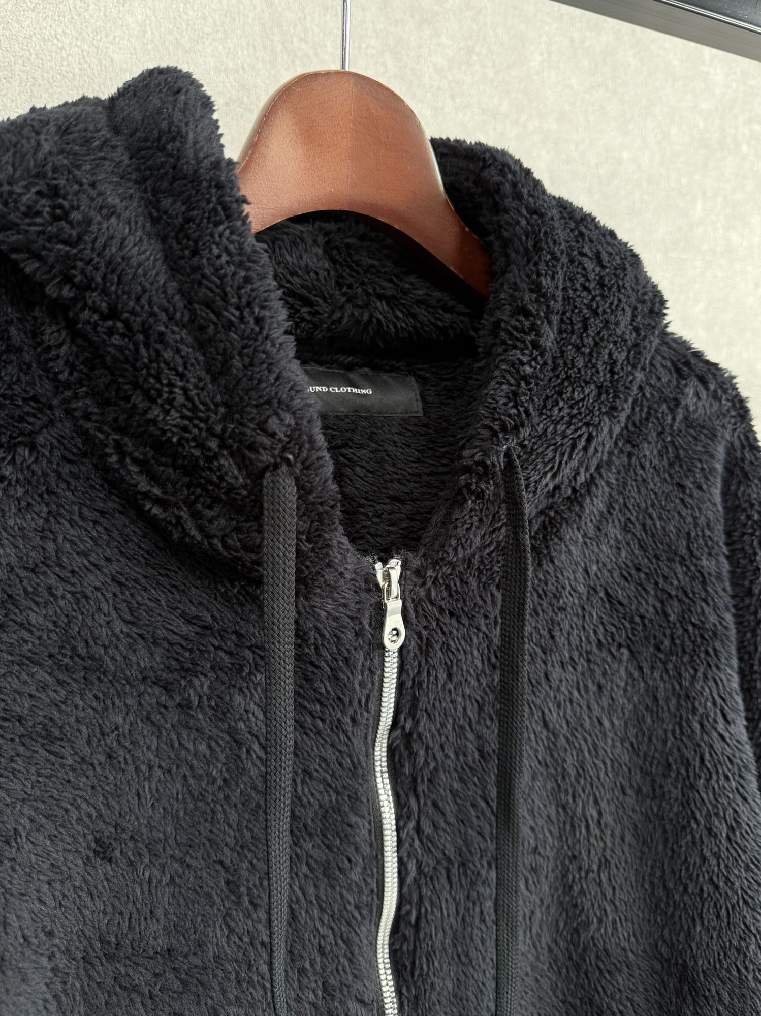 BOA ZIP LOOSE HOODIE / RC38-C-007 / ボアジップパーカー / ブラック