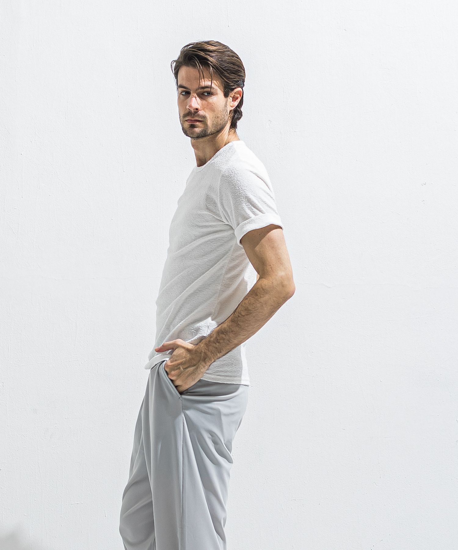 PILE ROLL UP TEE / RC40-T-001 / パイルロールアップTシャツ / ホワイト (4月中旬入荷予定)