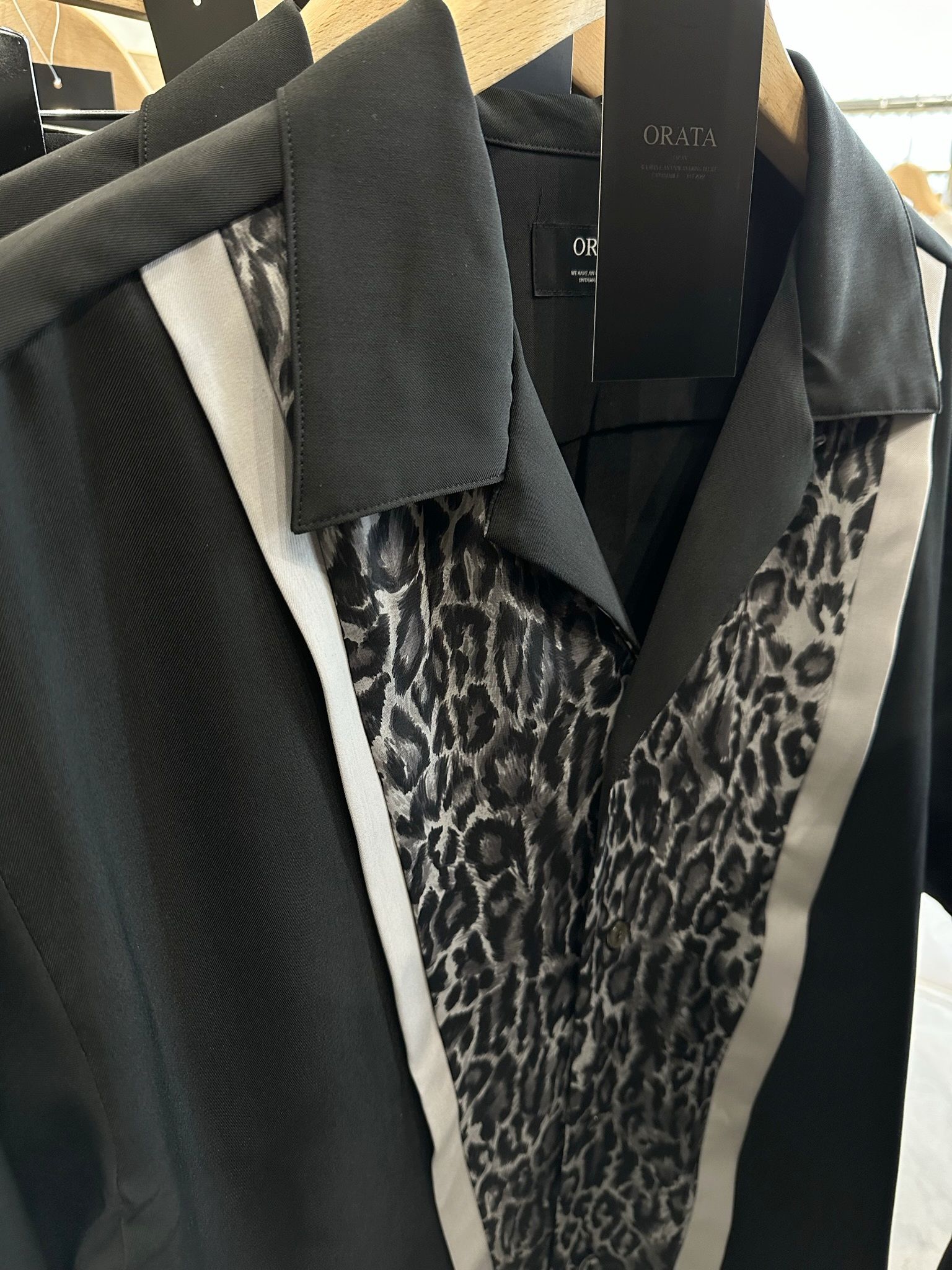 ROCKA LEOPARD HALF SLEEVE SHIRT / OR2-SH-001 / 半袖シャツ / ブラック×グレーレオパード (6月中旬入荷予定)