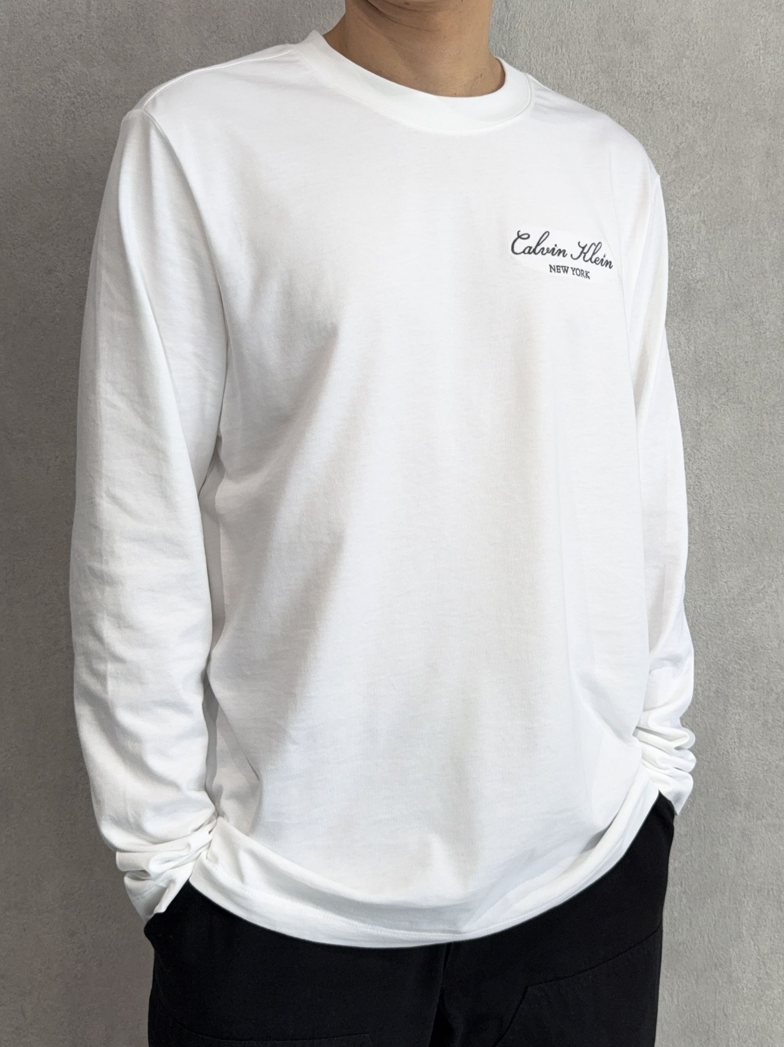 ロングスリーブ イージー20sスクリプトグラフィックTシャツ / 4RH854G / YAF(ホワイト)