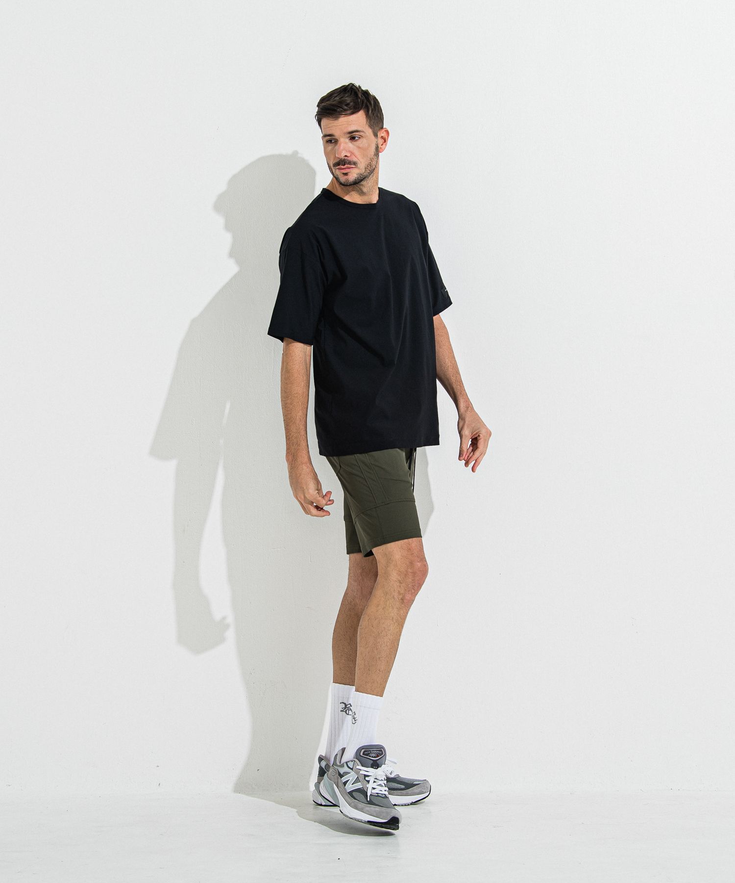 NYLON OVER T / RC36-T-003 / ナイロンビッグTシャツ / ブラック