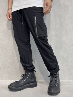 DAVID NYLON CARGO PANTS / RC36-ST-040 / ミリタリーナイロン裾ゴムカーゴパンツ / ブラック