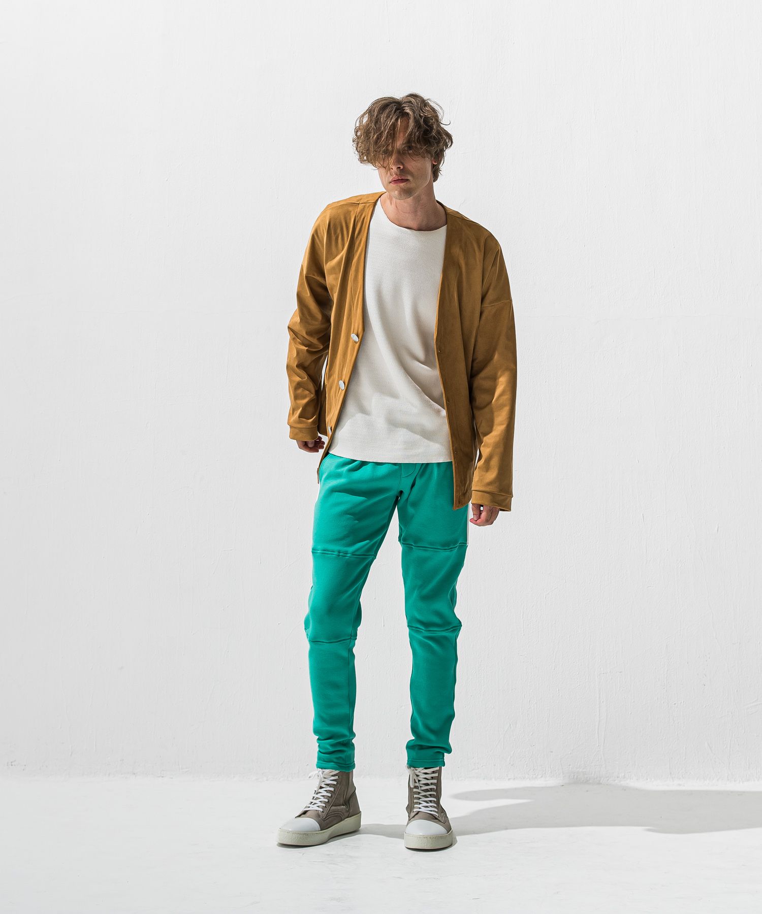 SUEDE CARDIGAN / RC42-JK-004 / スエードカーディガン / ベージュ (1月上旬入荷予定)