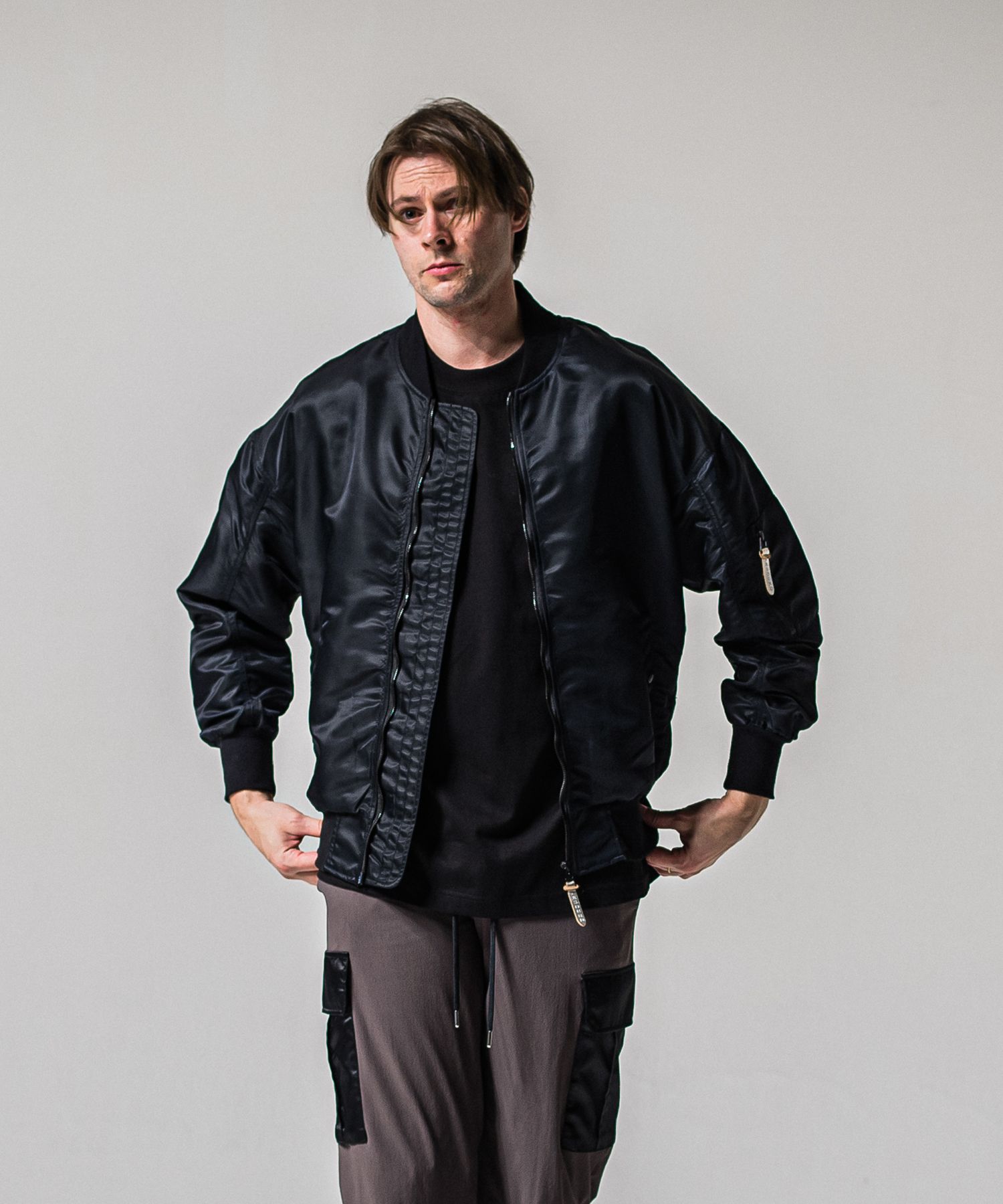 LIGHT DAVID JACKET / RC39-JK-002 / ナイロンライトMA-1 / ナイロンブラック (2月下旬入荷予定)