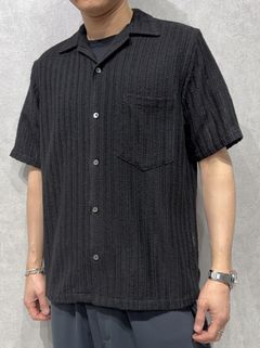 RUSSEL SHIRTS / DP1-SH-004 / ラッセル織り半袖シャツ / ブラック