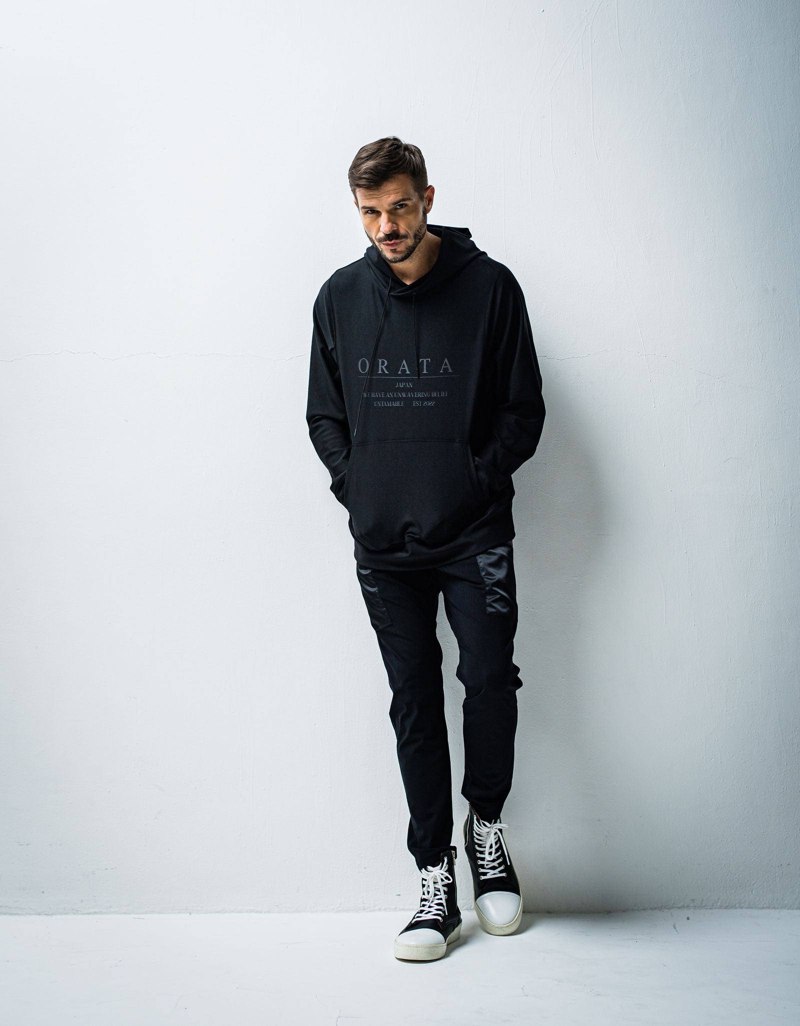PULLOVER HOODIE / OR1-C-003 / プルオーバーパーカー / ブラック
