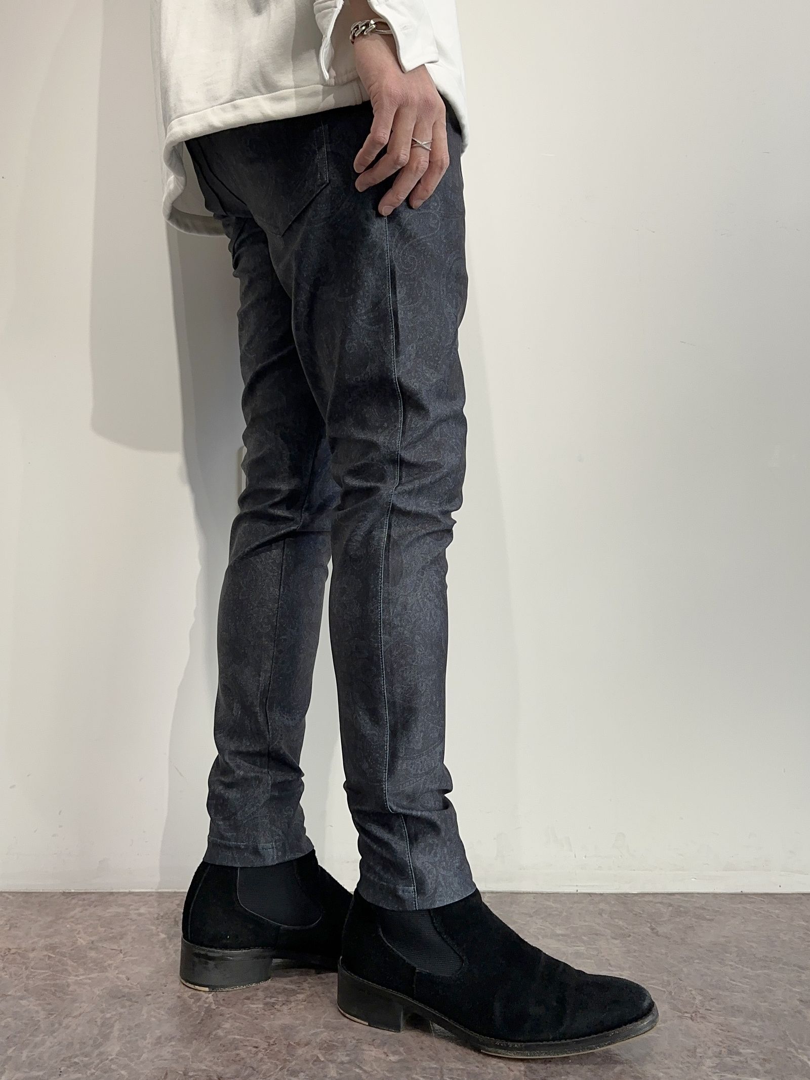 CHRIS EASY TUCK PANTS / RC35-ST-016T / イージータックパンツ / ペイズリーブラック