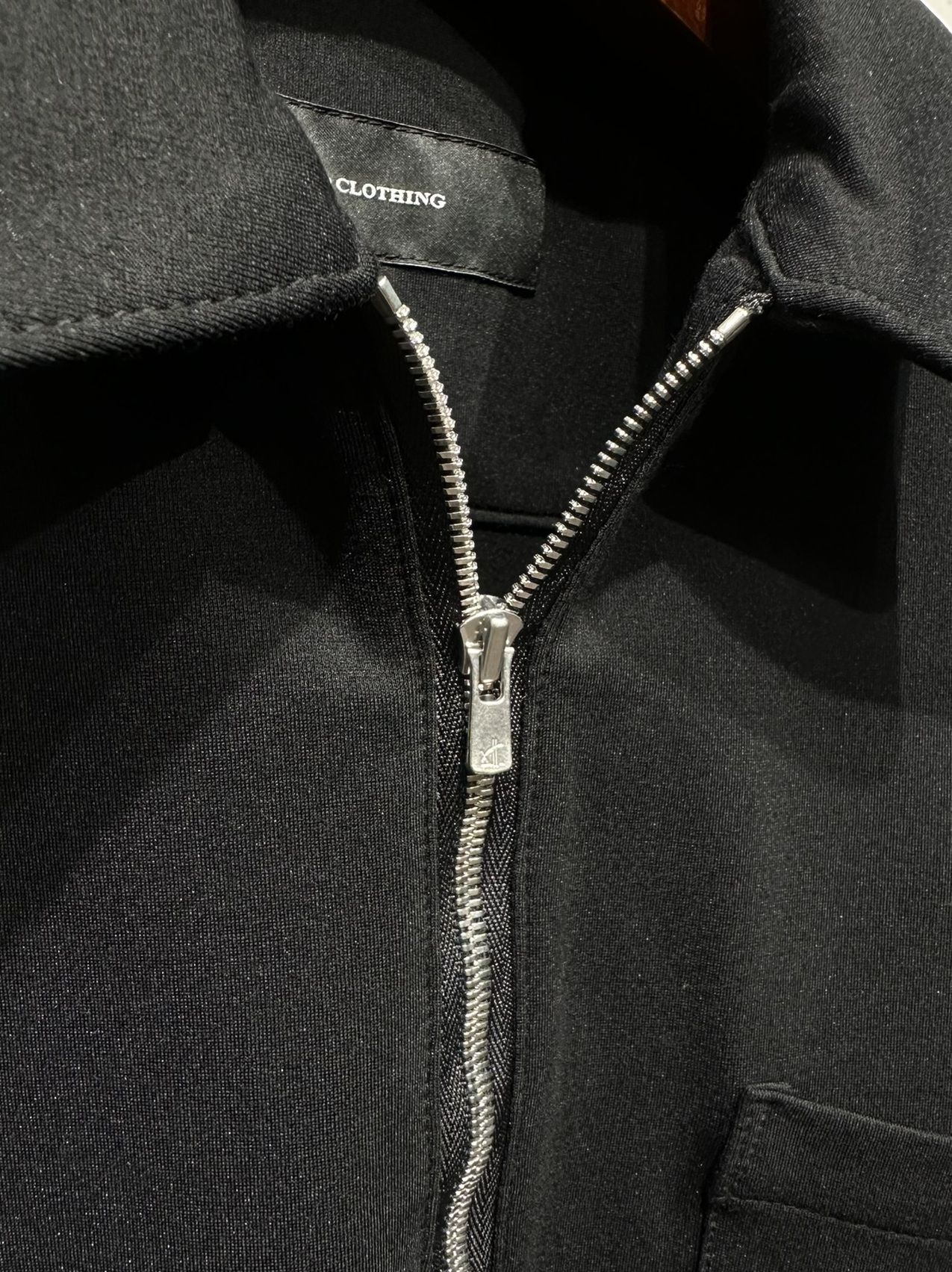 PULLOVER JERSEY SHIRT / RC34-SH-002 / 裏起毛ハーフジップシャツ / ブラック