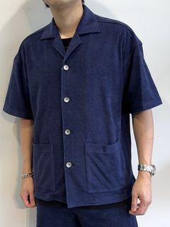 PILE BEACH SHIRTS / RC32-SH-002 / パイル半袖シャツ / ネイビー