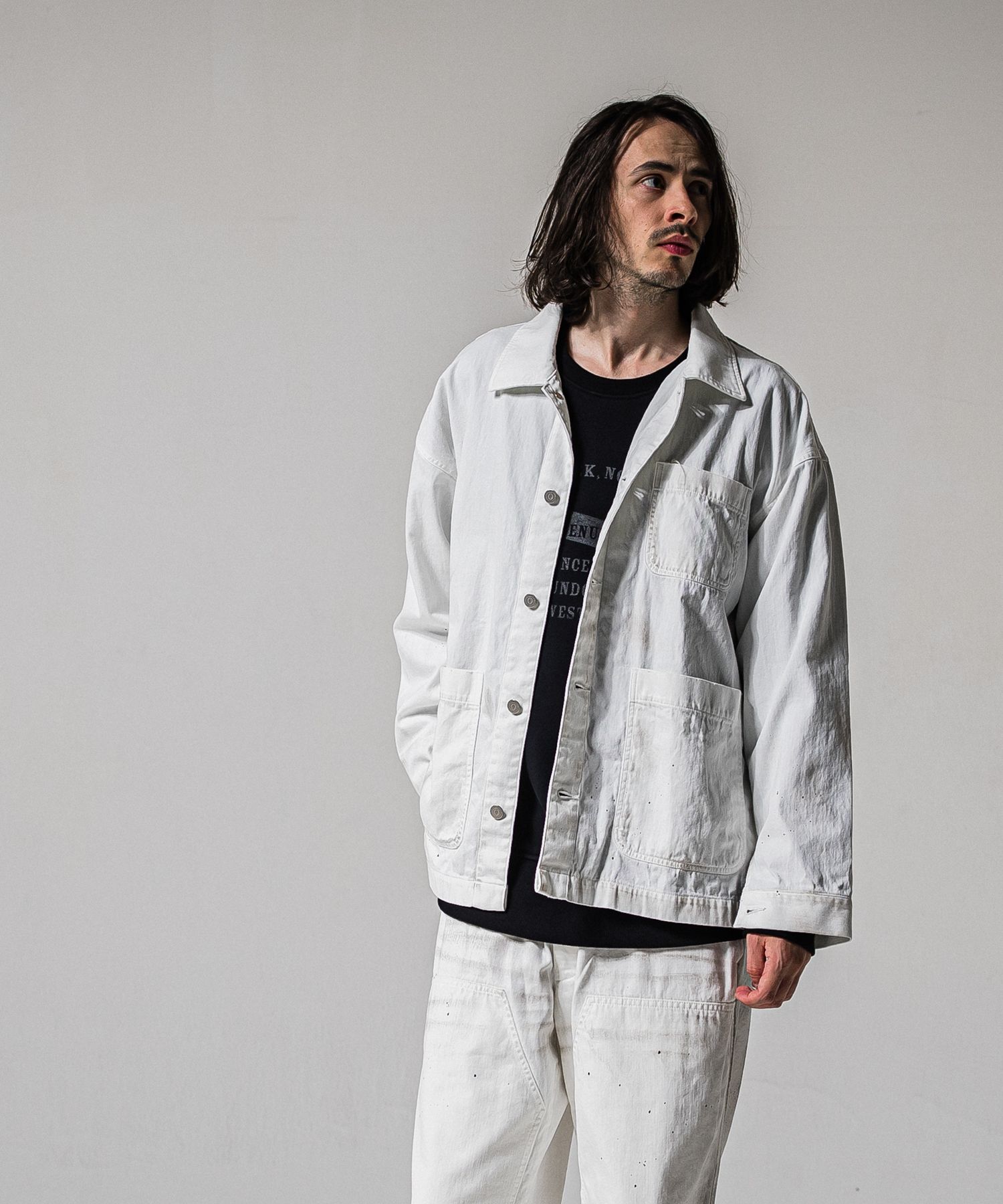 RC CAVER ALL / RC39-JK-004 / デニムカバーオール / ホワイト (2月中旬入荷予定)