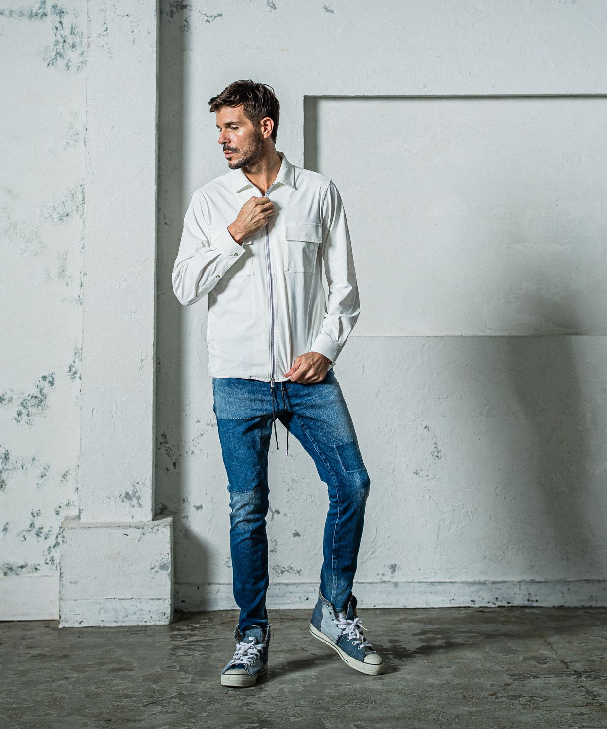 MICK DENIM JERSEY / RC35-ST-020 / デニムジャージテーパードパンツ / インディゴリメイク