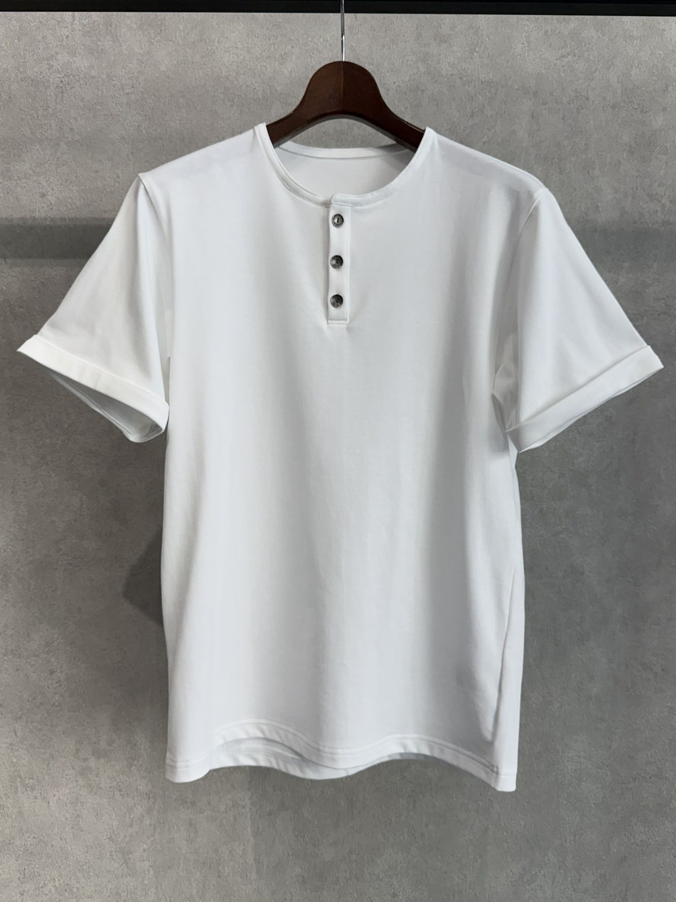ROLL UP HENRY T / RC40-T-005 / ロールアップヘンリーネックTシャツ / ホワイト
