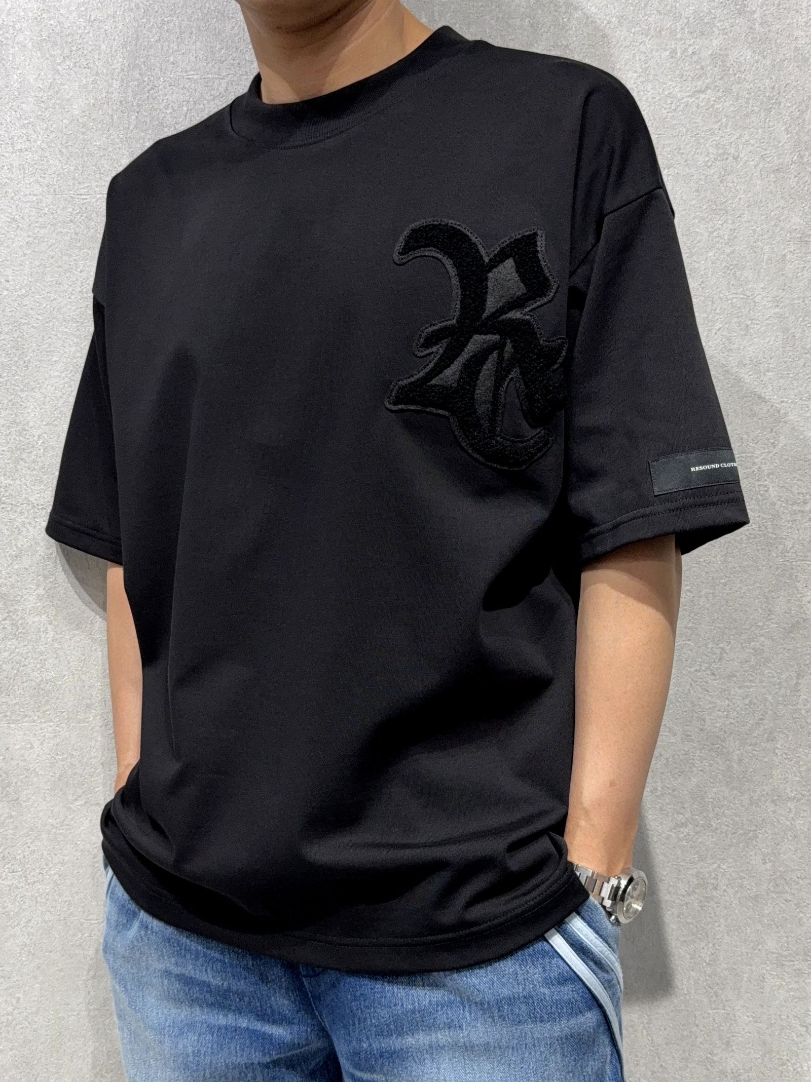 RC OVER TEE / RC40-T-006 / RCワッペンビッグTシャツ / ブラック×ブラック