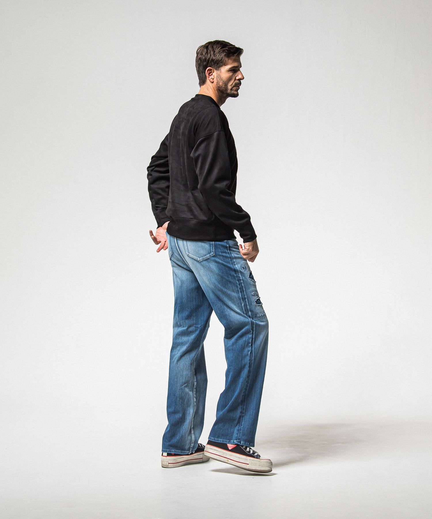 KING DENIM JERSEY / RC38-ST-005 / デニムジャージバギーワイドパンツ / インディゴクラッシュ (12月中旬入荷予定)
