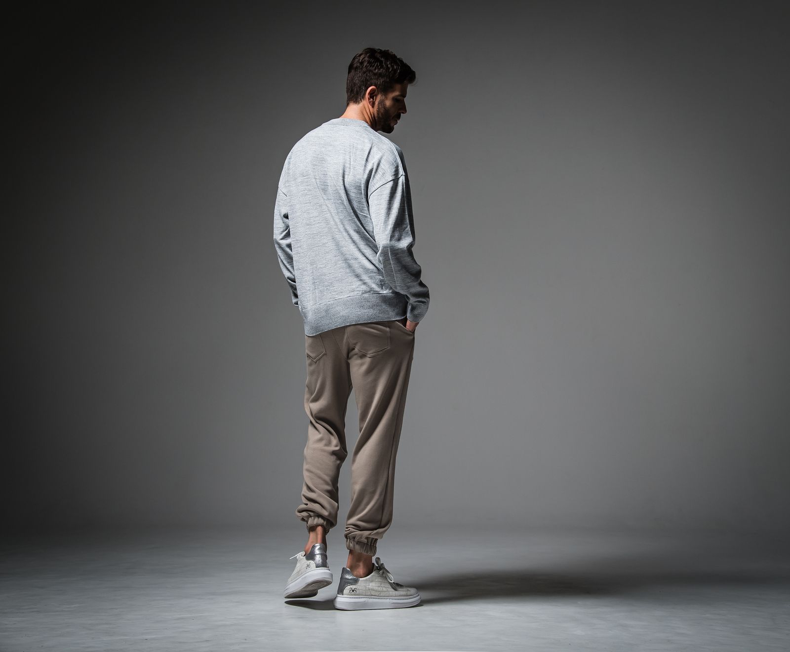MIKE HEAT PANTS / RC30-ST-028H / 裏起毛ルーズ裾ゴムパンツ / グレージュ