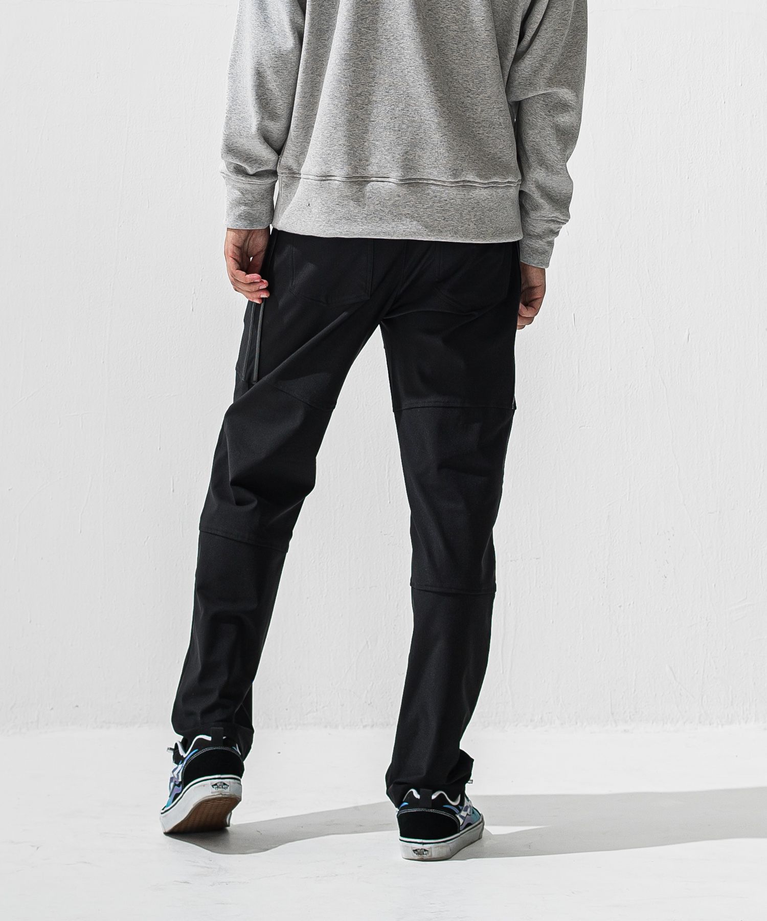 JOHNSON LINE HEAT WIDE TUCK PANTS / RC42-ST-009HWT / 裏起毛ジョンソンラインワイドタックパンツ / ブラック×ブラック (10月下旬入荷予定)