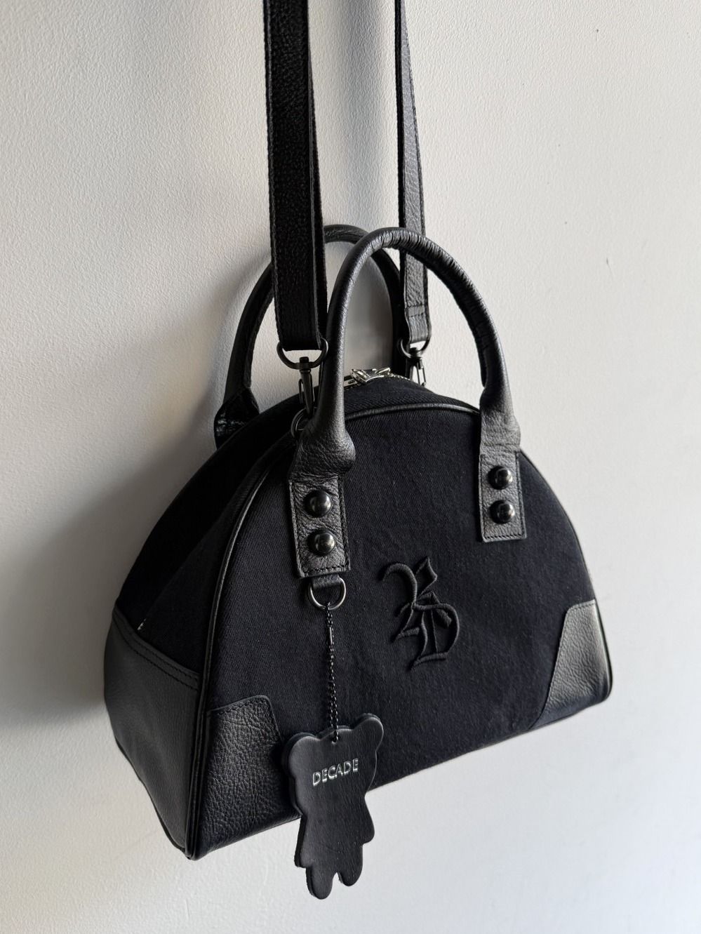 DENIM MINI BOSTON BAG / RC41-BAG-002RD / デニムミニボストンショルダーバッグ / ブラック (8月下旬入荷予定)