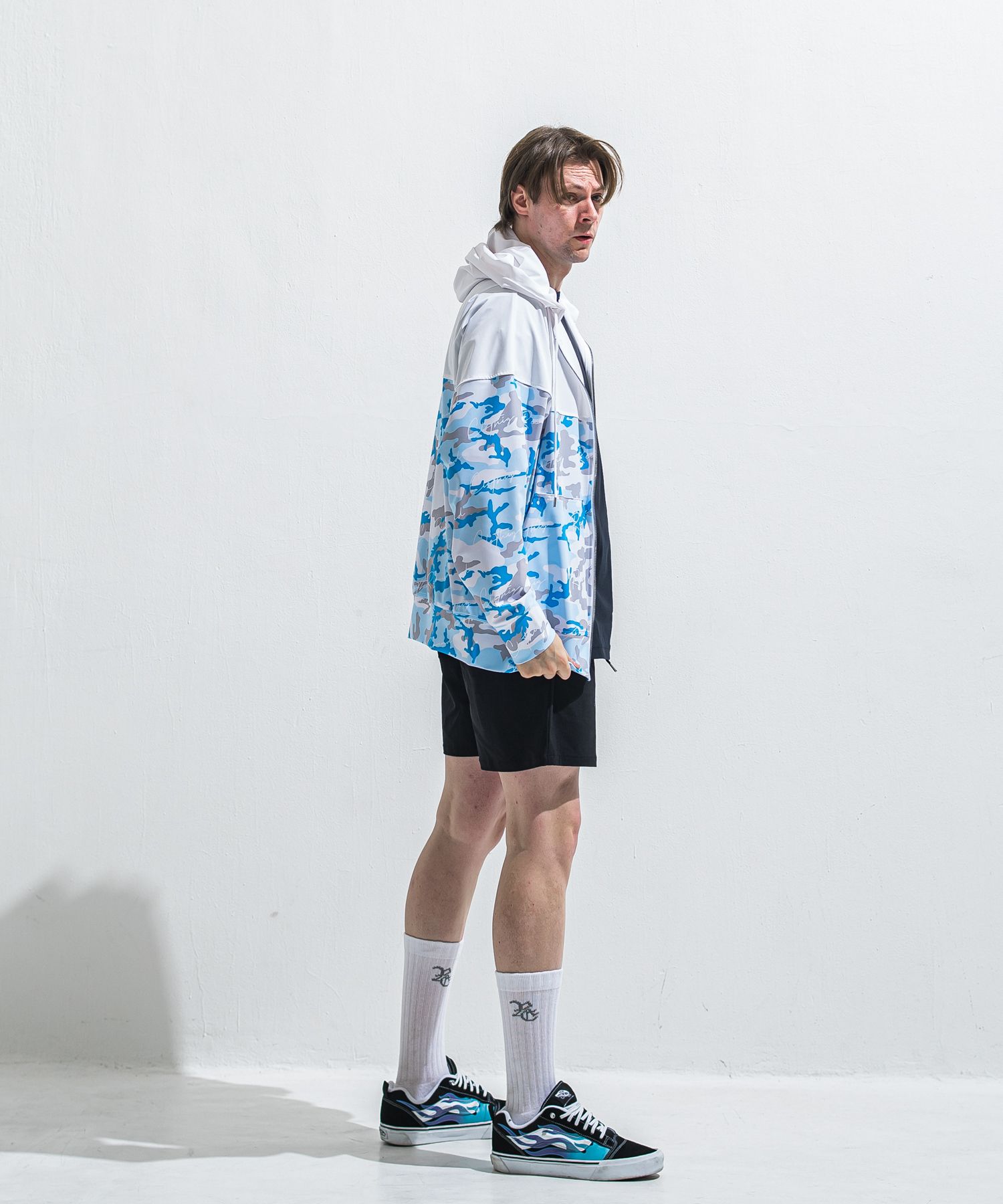 TV NYLON SHORTS / RC40-HP-004 / リラックスナイロンショーツ / ブラック (6月上旬入荷予定)