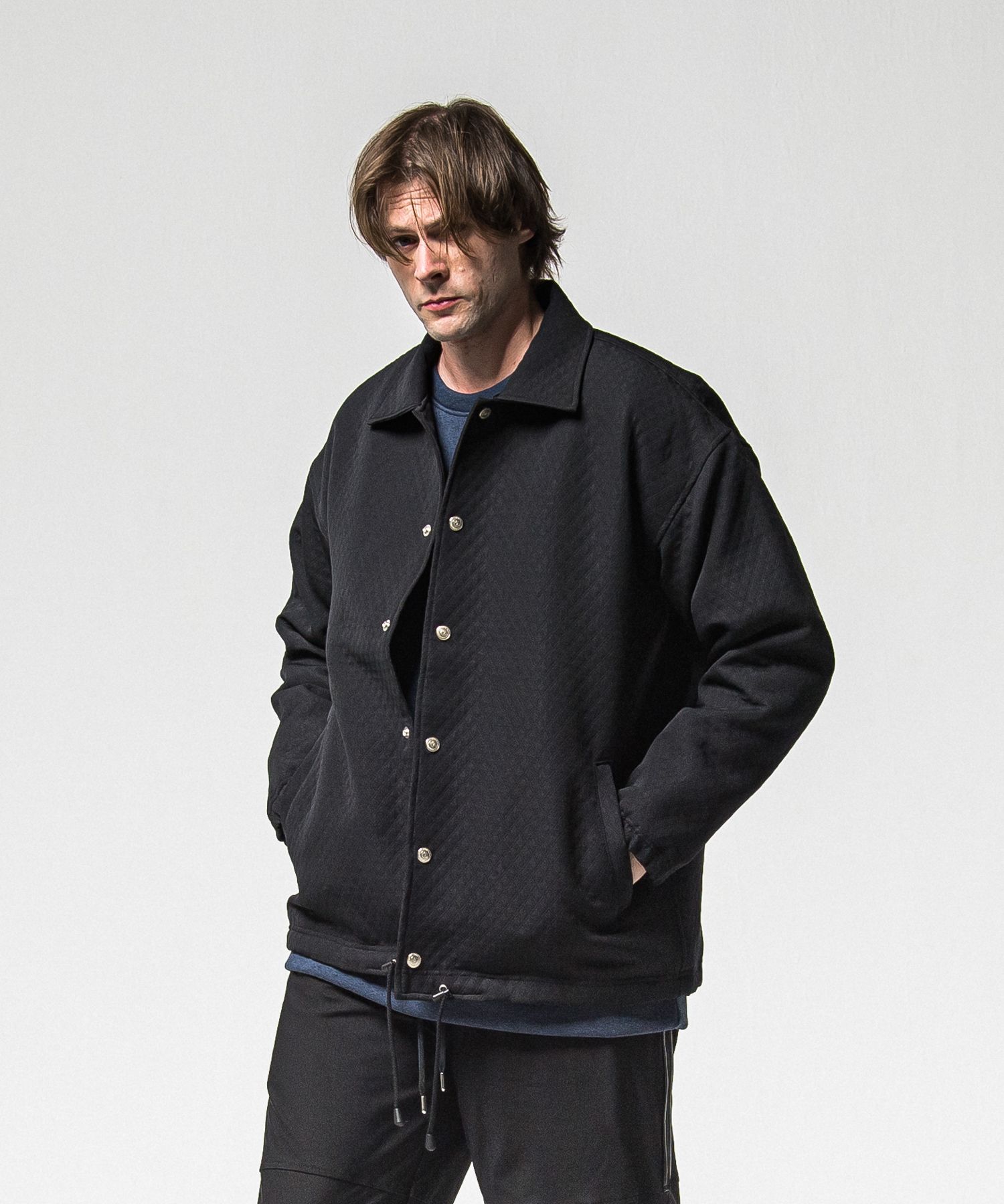 FUR COACH JK / RC38-JK-005 / キルティングファーコーチジャケット / ブラック (11月中旬入荷予定)