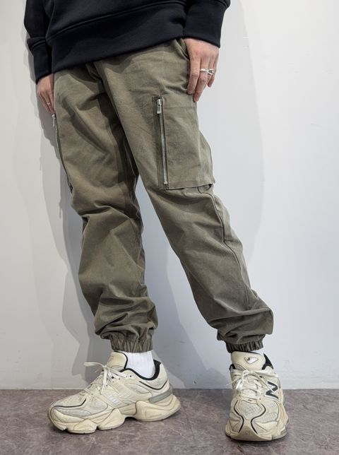 DAVID CARGO PANTS / RC35-ST-040 / ミリタリー裾ゴムカーゴパンツ / ヴィンテージカーキ
