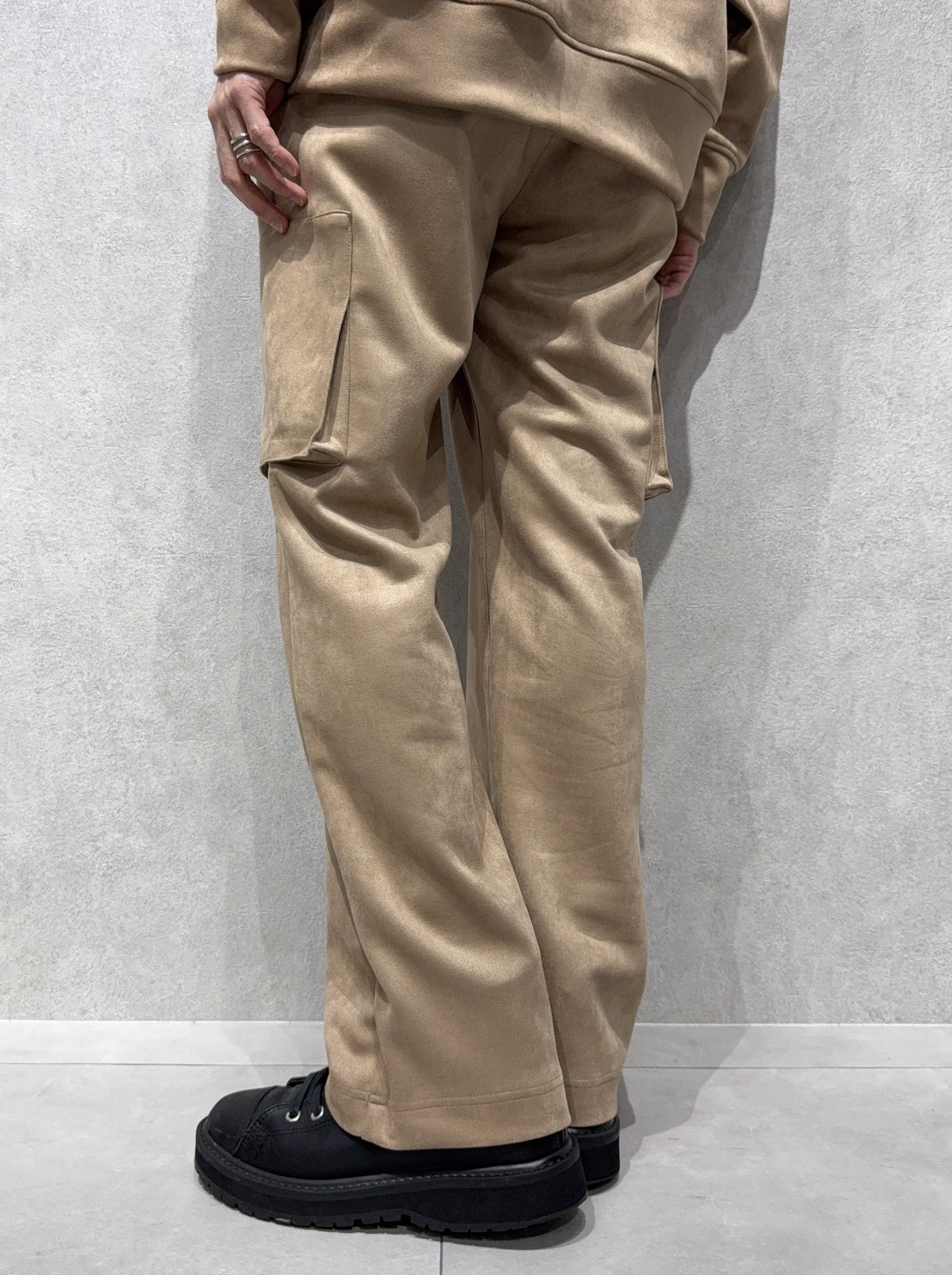 DAVID CARGO PANTS / RC38-ST-040 / スエードワイドカーゴパンツ / ブラウン