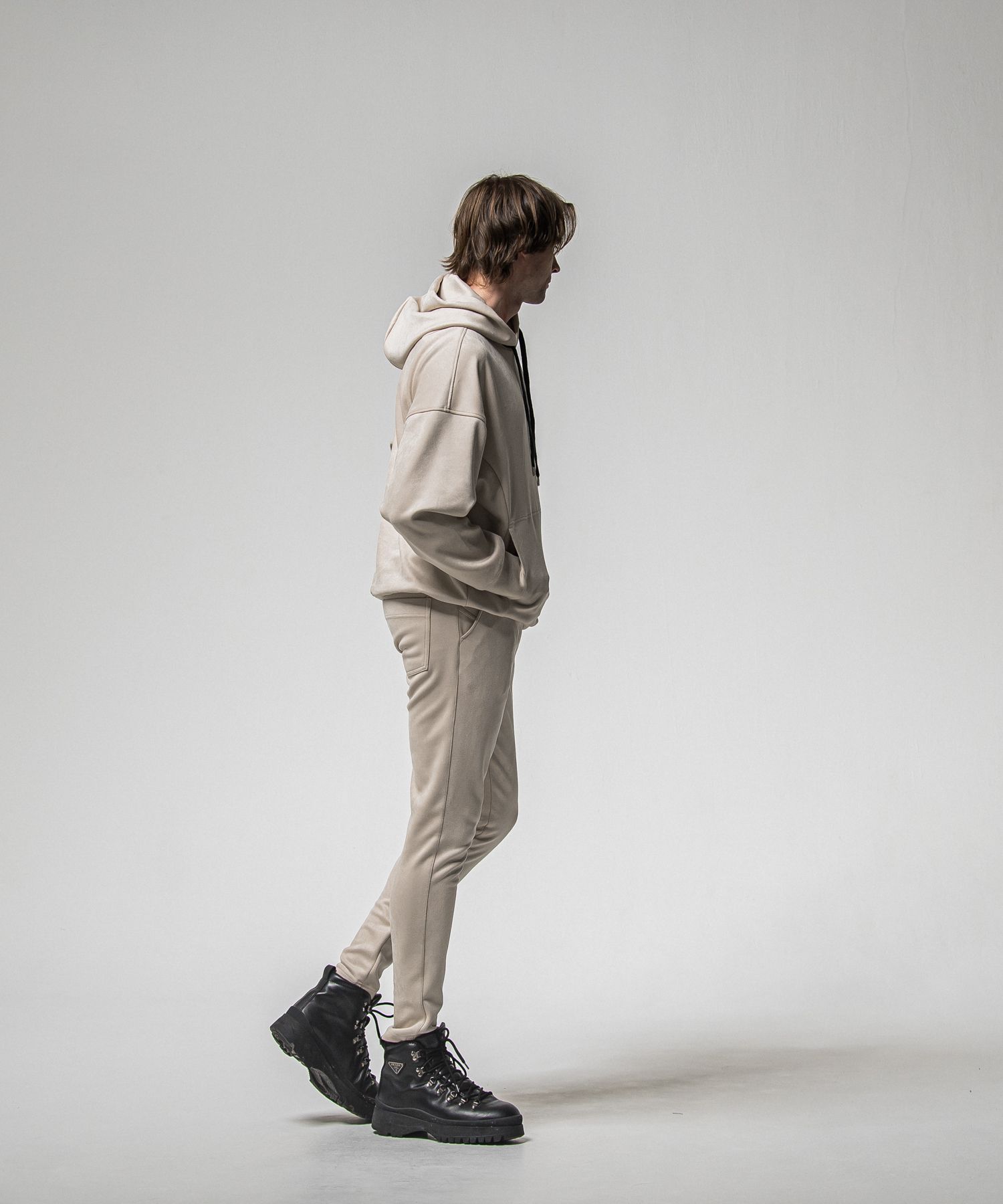 CHRIS EASY SUEDE TUCK  PANTS / RC38-ST-016T / スエードイージータックパンツ / グレージュ (1月上旬入荷予定)