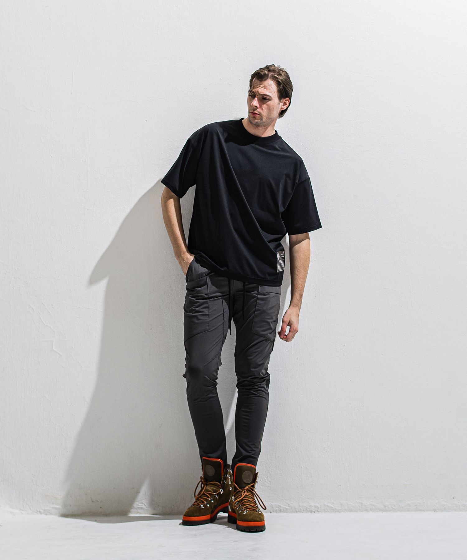 WILL OVER NYLON T / DP1-T-002 / ウィルプリントナイロンビッグTシャツ / ブラック (4月上旬入荷予定)