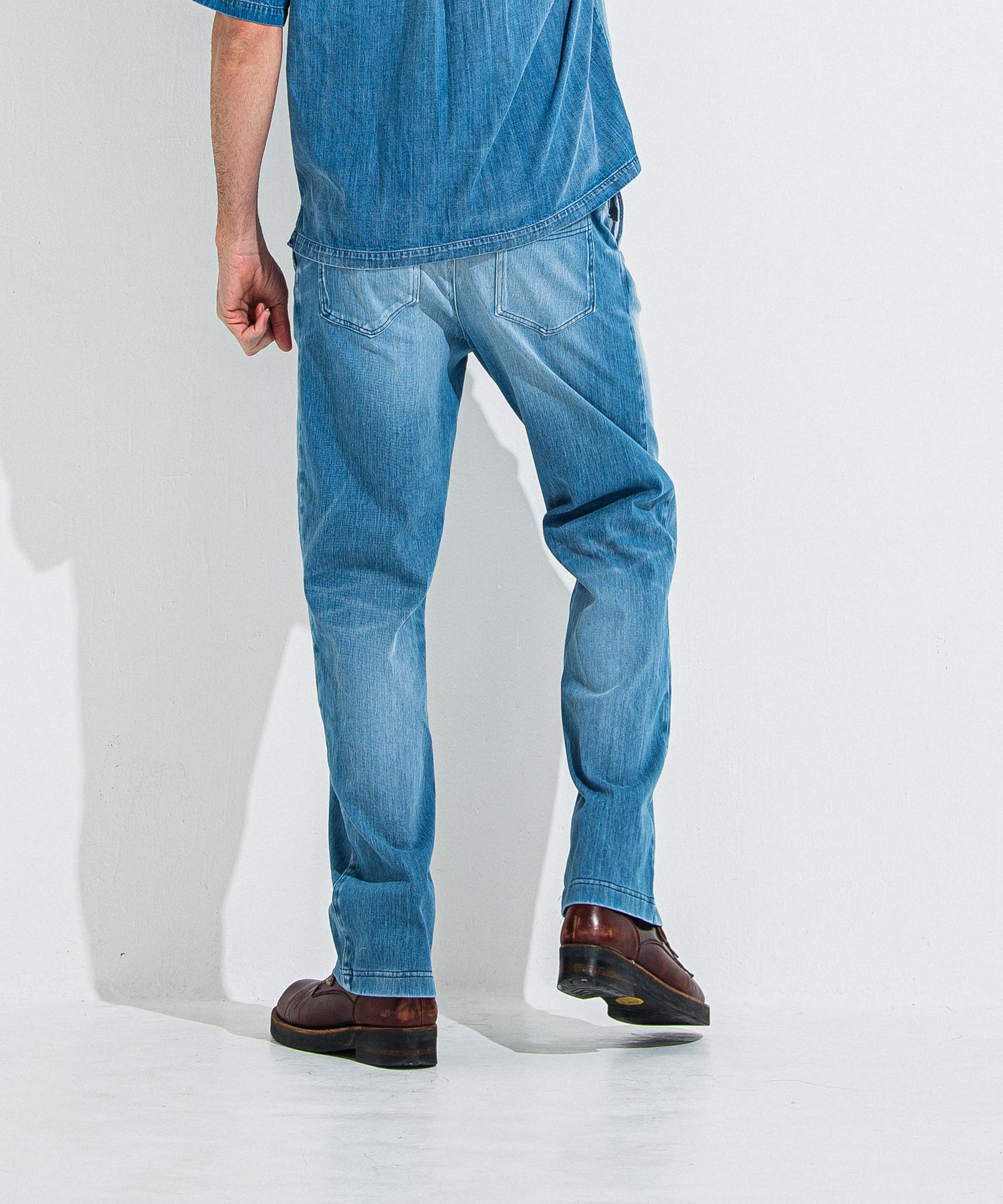 DENIM JERSEY WIDE PT / RC36-ST-016WTD / ライトオンスデニムジャージワイドパンツ / ライトインディゴ