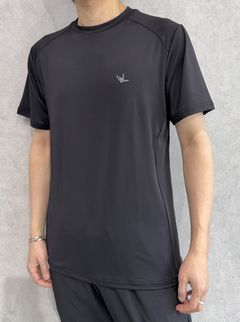 パイピング半袖Tシャツ / ust-25018 / ブラック×ブラック