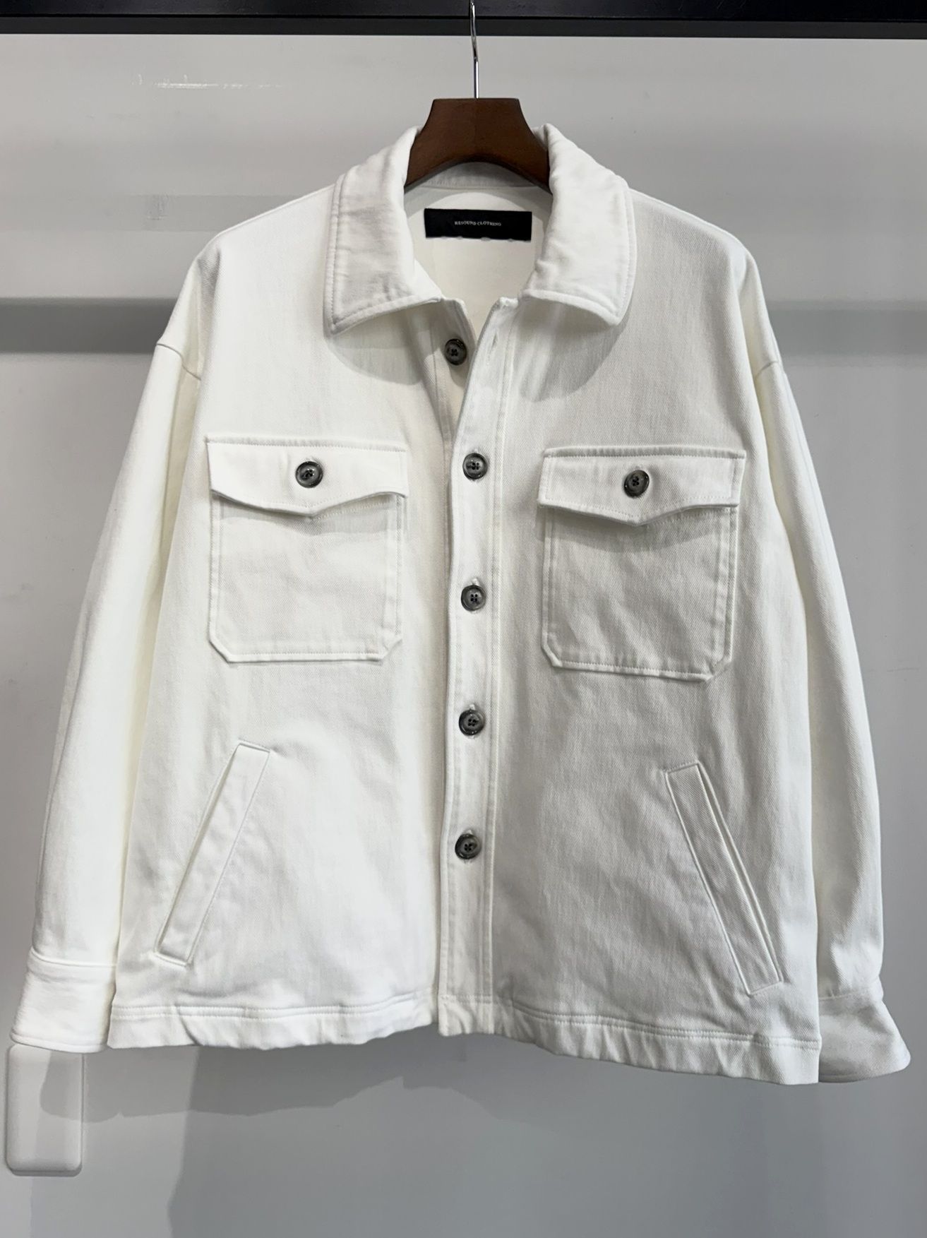 DENIM JERSEY OVER CPO / RC35-JK-002 / デニムジャージCPOジャケット / ホワイト