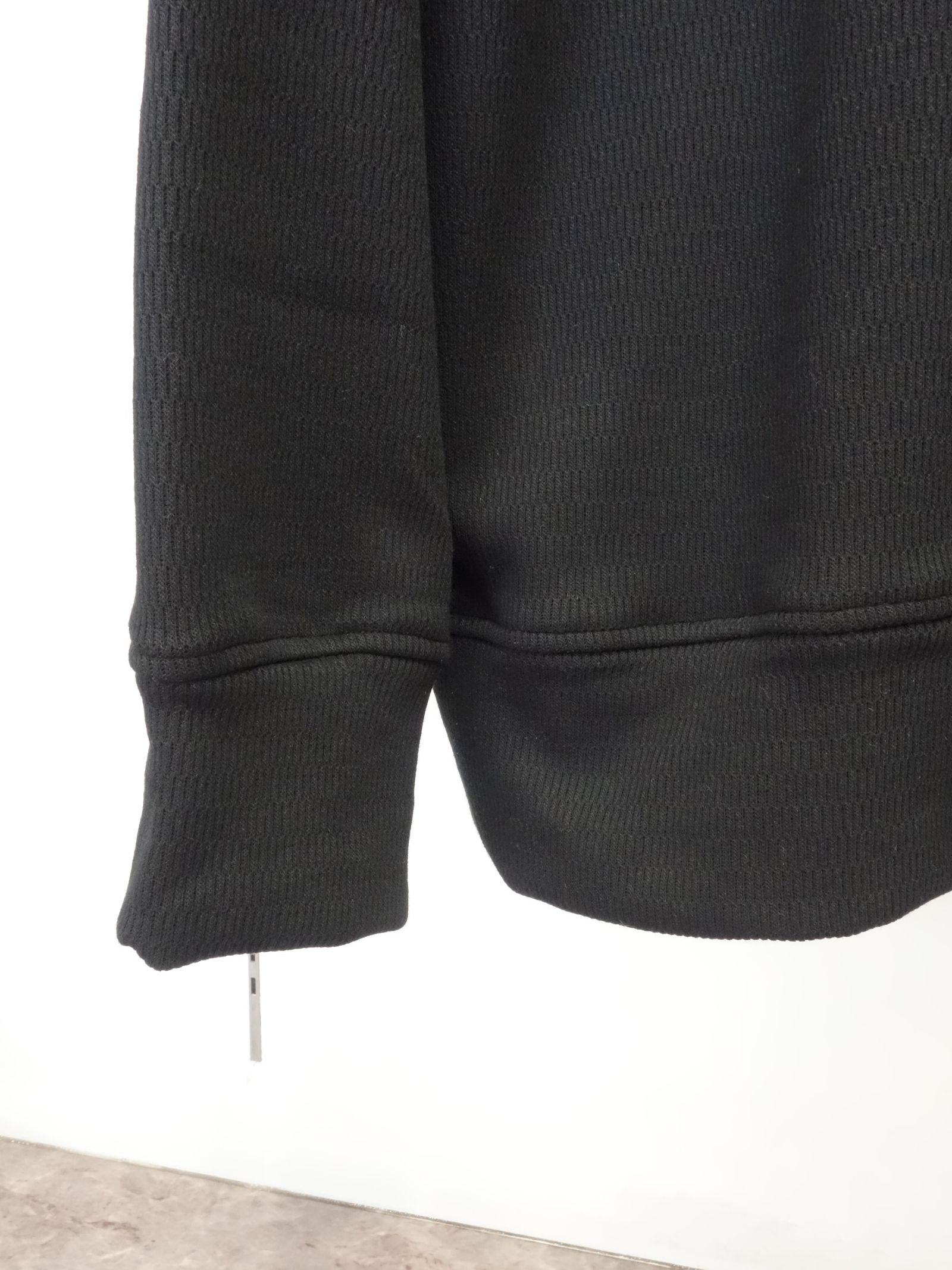 VELOURS FLEECE THERMAL LOOSE TRAINER / RC38-C-002 / 裏起毛サーマルトレーナー / ブラック (10月中旬入荷予定)