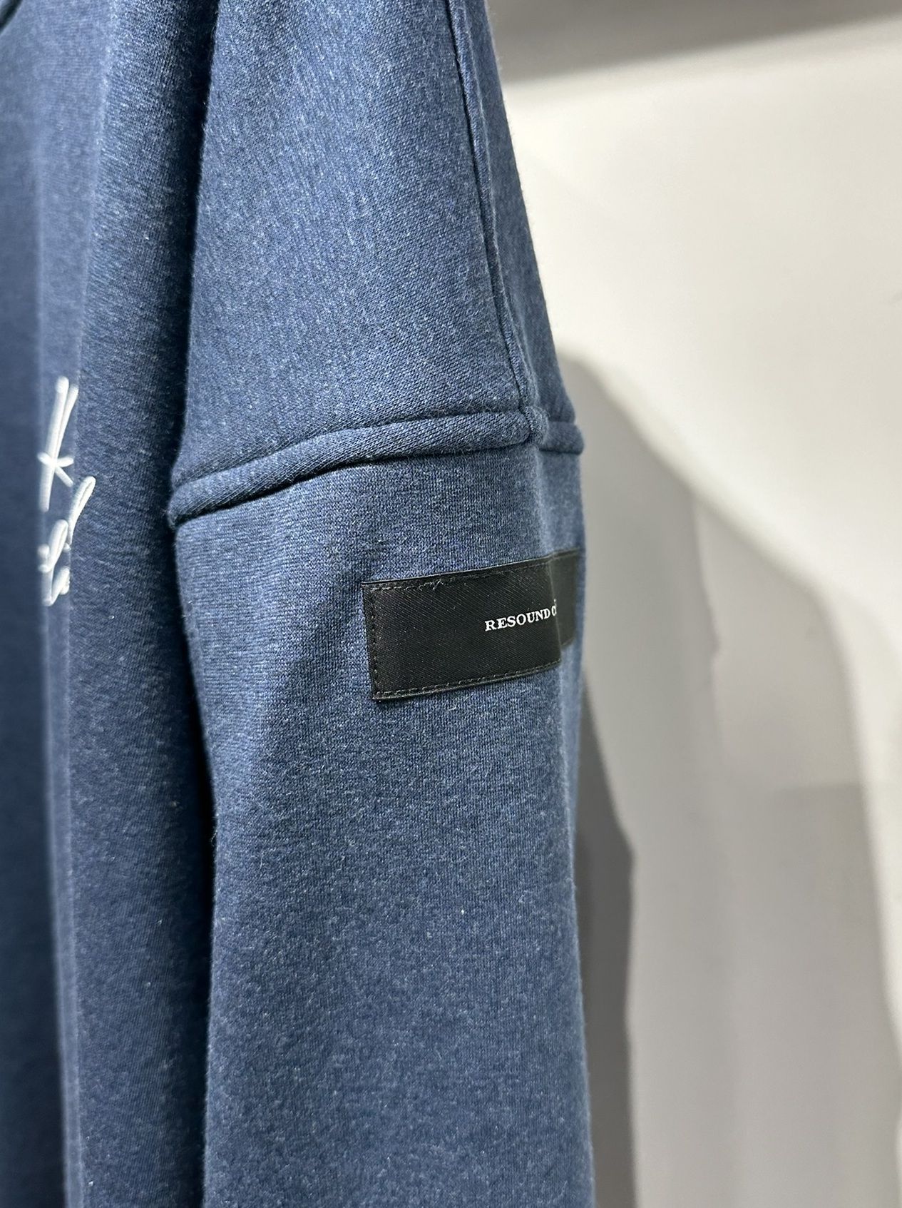 ID VELOURS FLEECE DROP TRAINER / RC34-C-004 / 裏起毛バックロゴトレーナー / ネイビー
