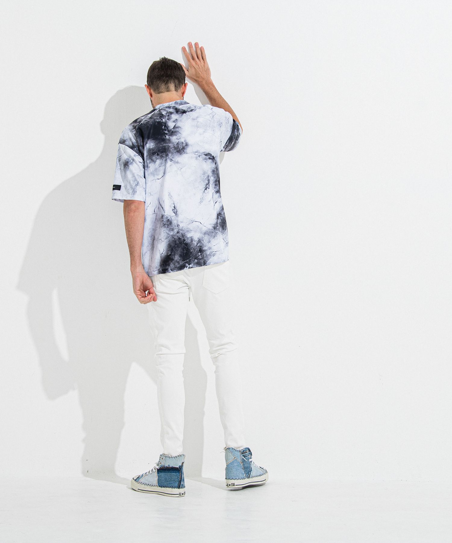 DENIM JERSEY CHRIS EASY TUCK PT / RC36-ST-016TD / ライトオンスデニムジャージイージータックパンツ / ホワイト