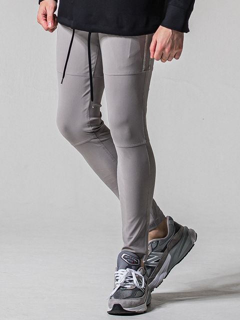 JOHNSON LINE NYLON PT / BASIC-ST-009 / ジョンソンナイロンラインパンツ / グレー×シルバー (3月上旬入荷予定)