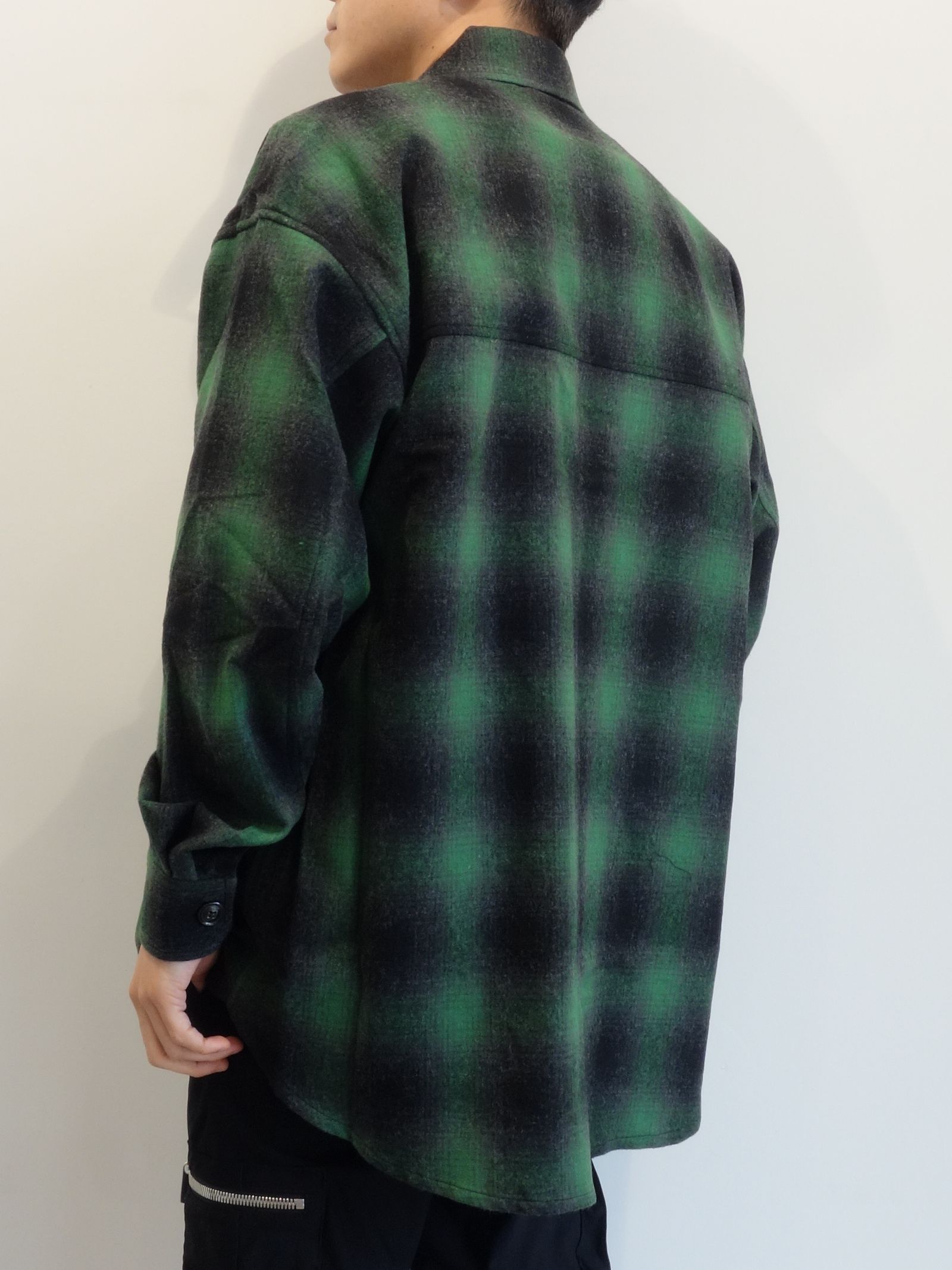 RESOUND CLOTHING - WOOLCHECK OVER CPO JK / RC25-JK-004 / チェックCPOジャケット /  グリーン | LUKE