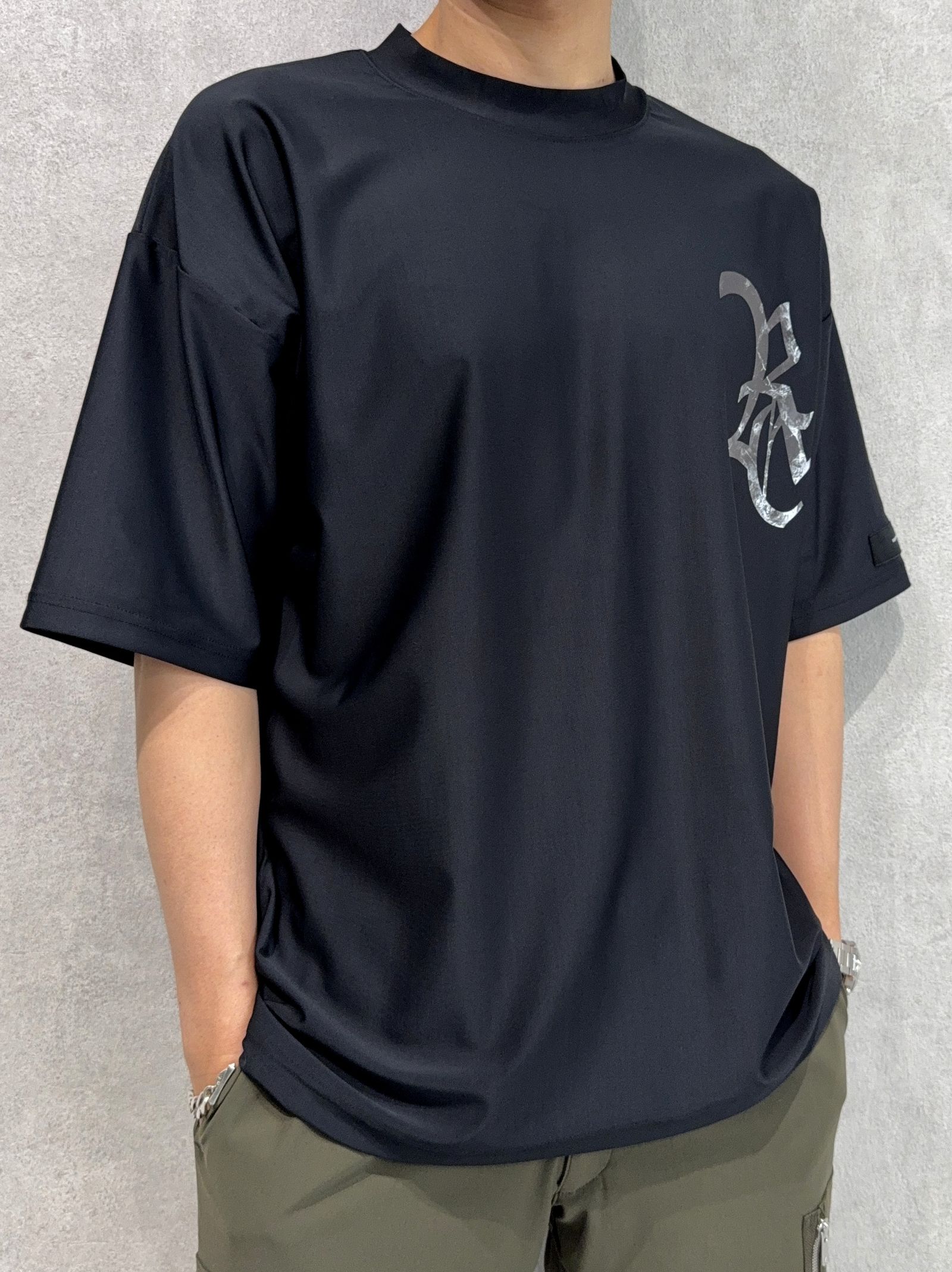 RC RUSH OVER T / RC40-T-009 / RCロゴラッシュガードビッグTシャツ / ブラック×ブラック