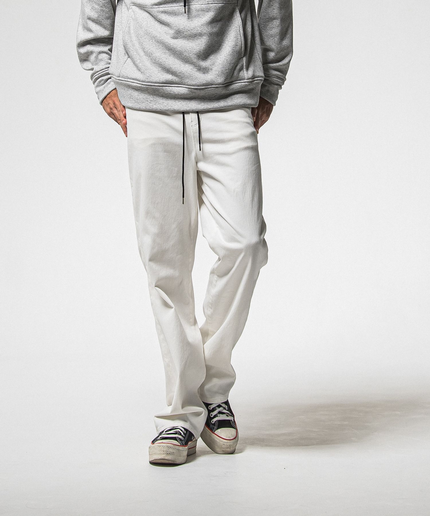 KING DENIM JERSEY / BASIC-ST-005 / デニムジャージバギーワイドパンツ / ホワイト (12月中旬入荷予定)