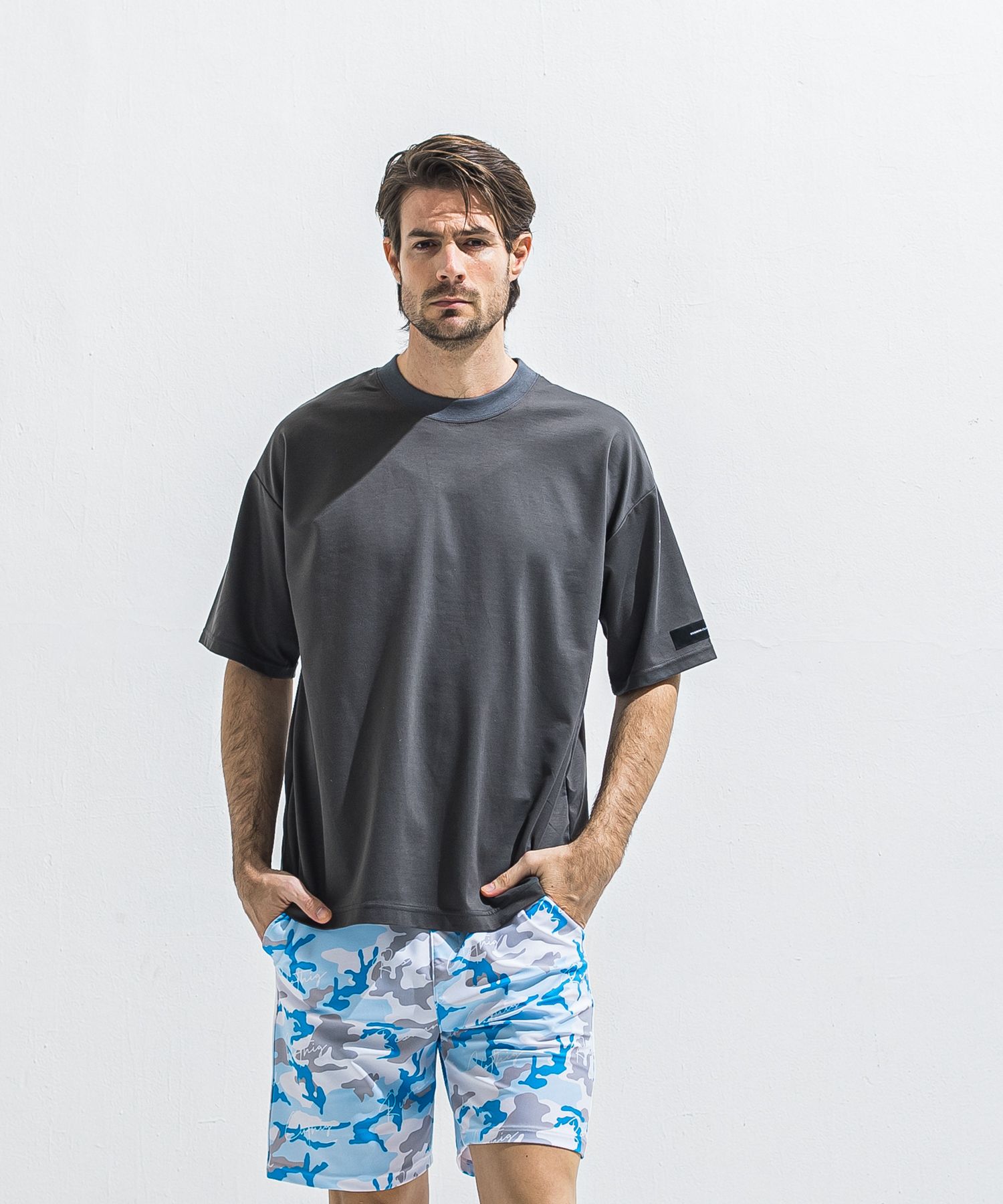 REV MESH OVER TEE / RC40-T-004 / メッシュビッグTシャツ / チャコール (6月中旬入荷予定)