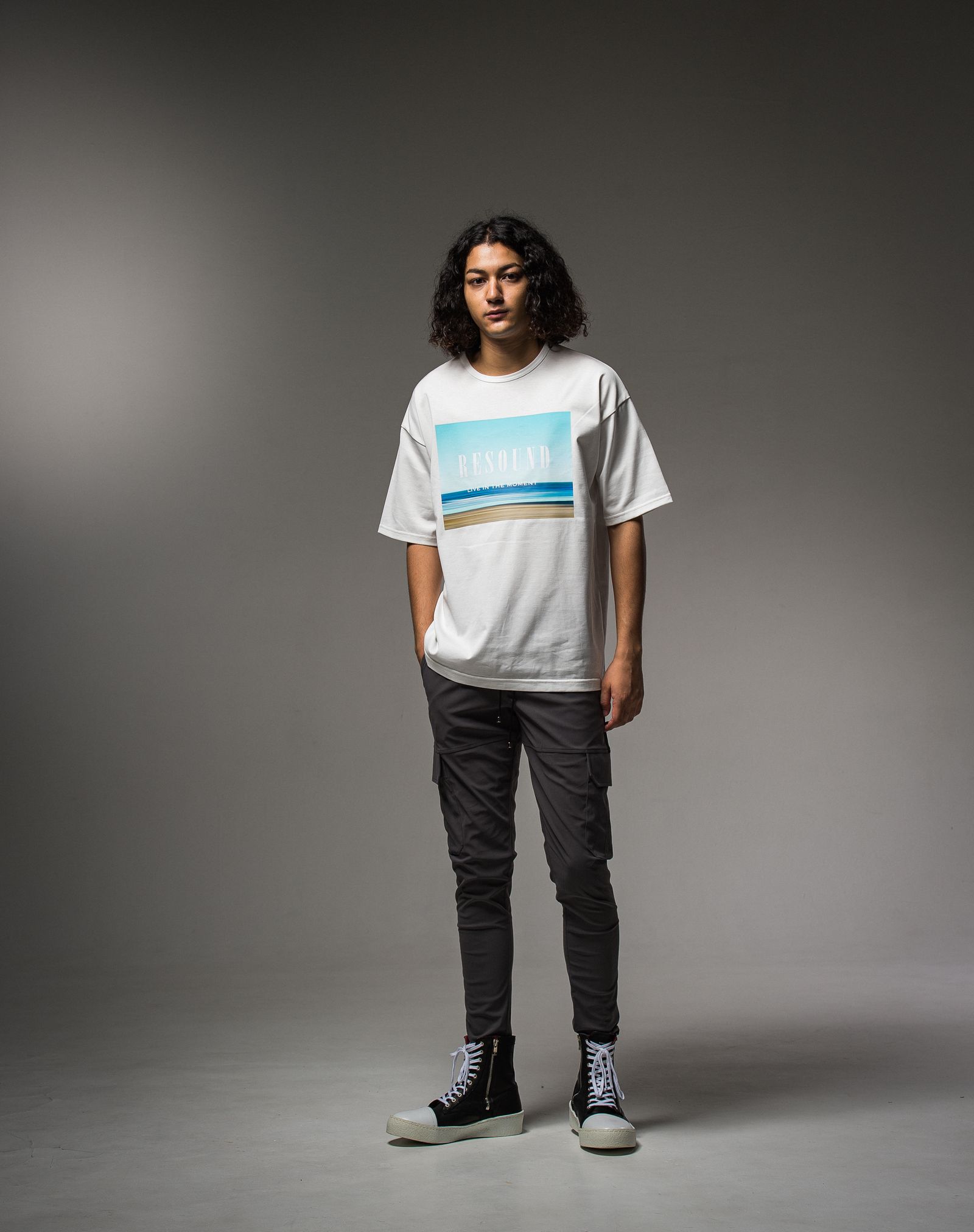 WEST BEACH PHOTO LOOSE TEE / RC23-T-002 / フォトプリントビッグTシャツ※