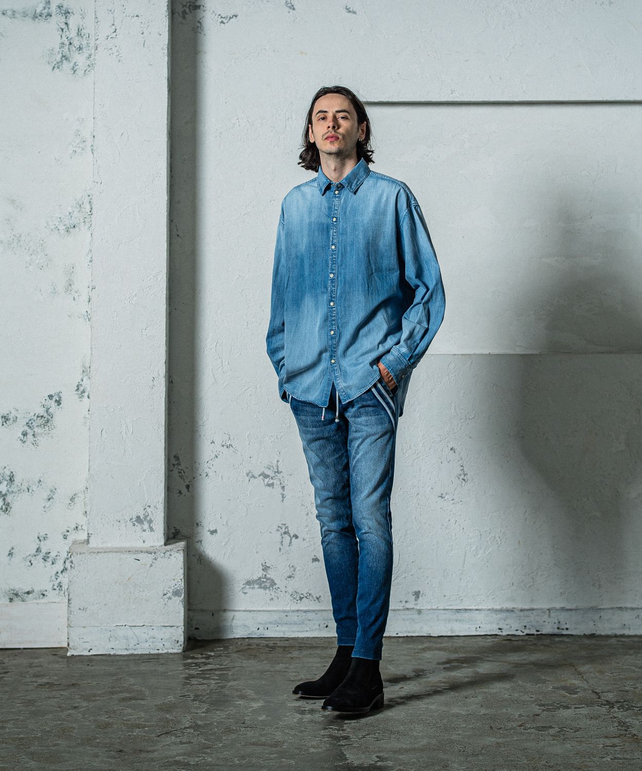 DENIM JACK SHIRTS / RC35-SH-001D / オーバーデニムシャツ / インディゴユーズド