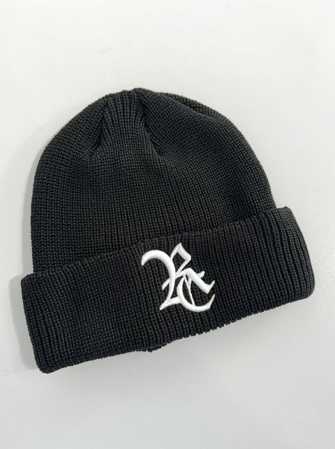 COTTON KNIT CAP / RC34-CAP-004 / コットンニットキャップ / ブラック×ホワイト