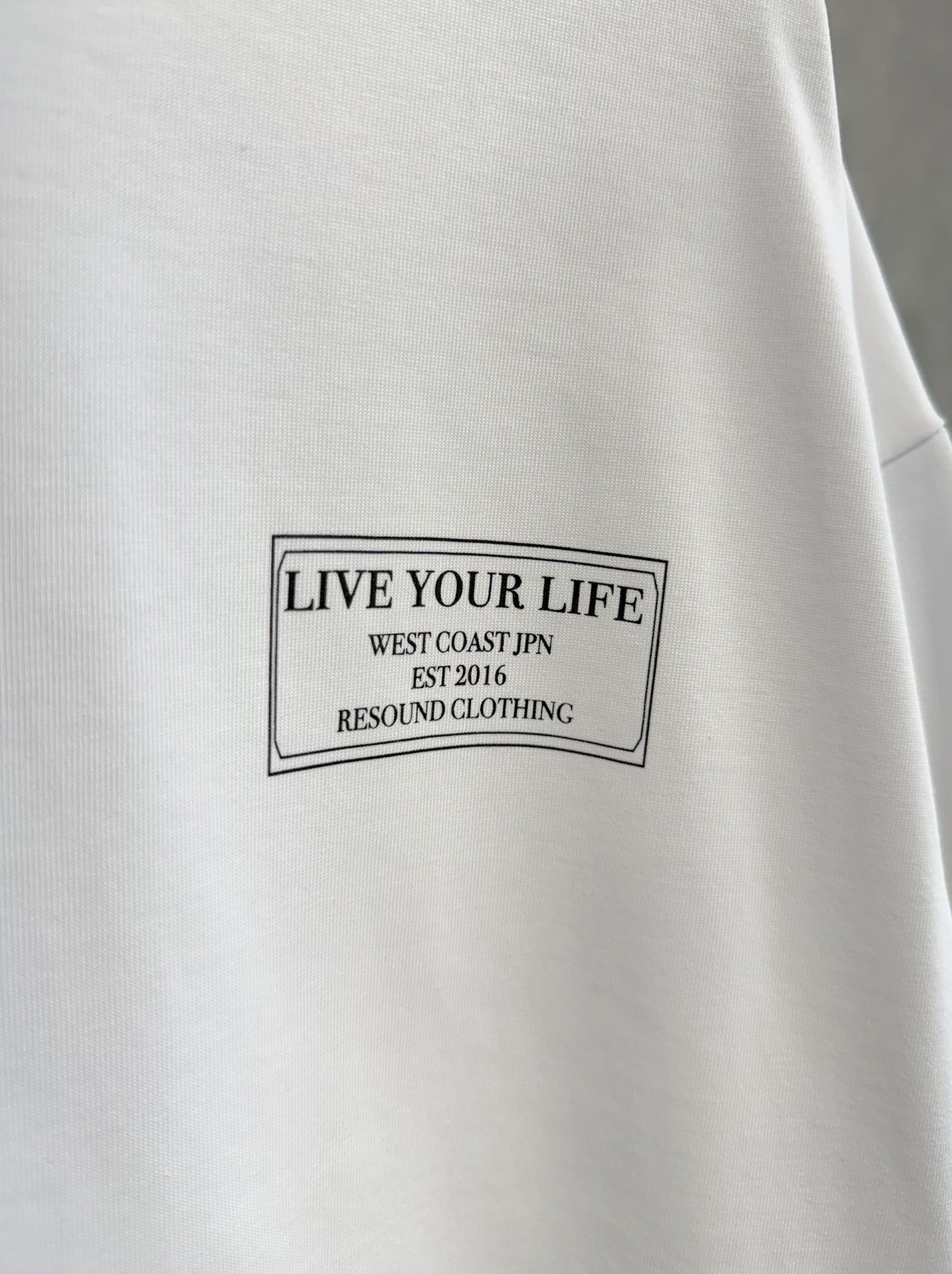 CREW OVER TEE / RC36-T-007 / バックプリントビッグTシャツ / ホワイト