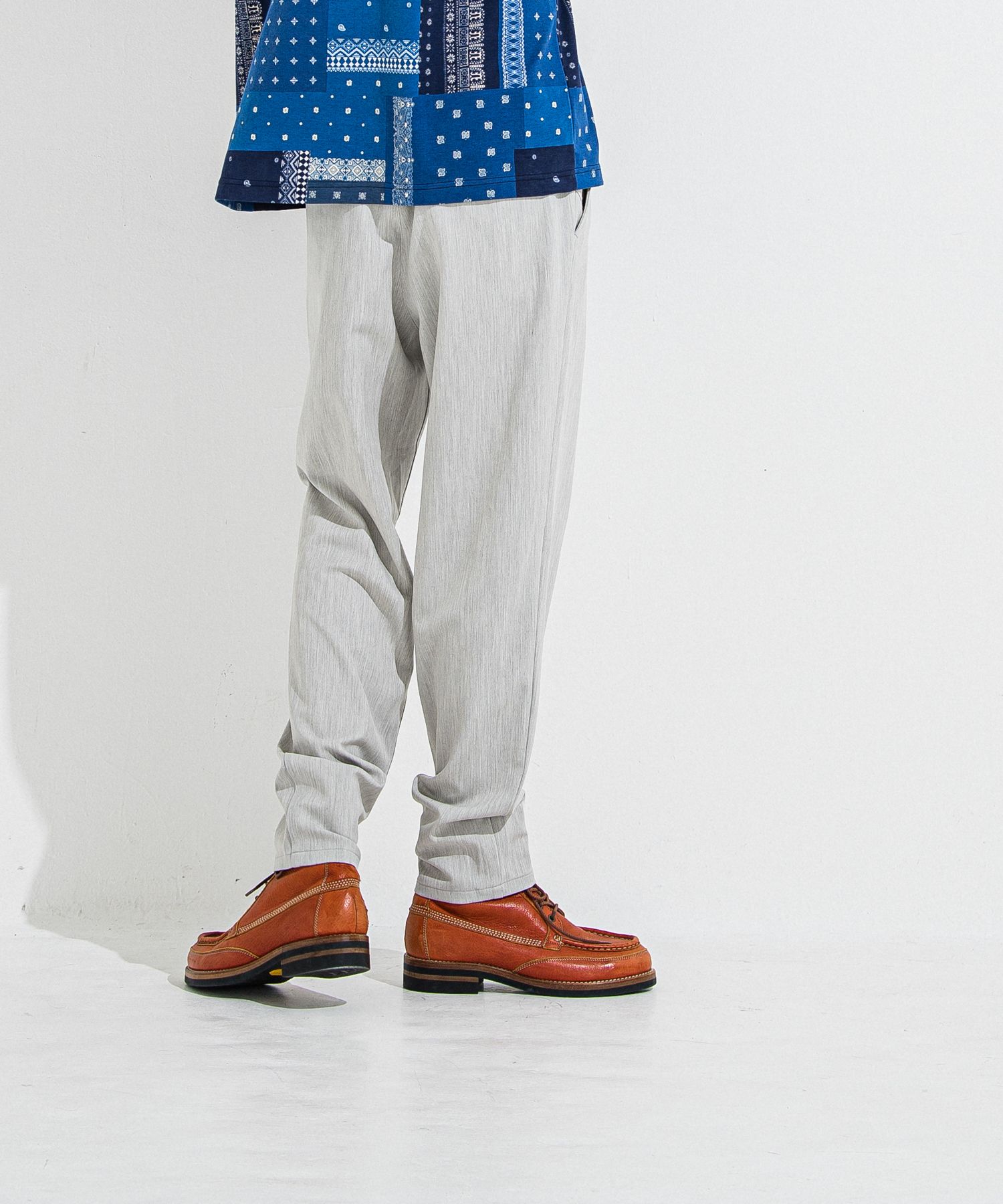 PAT WIDE EASY PANTS / RC36-ST-036BN / ワイドテーパードパンツ / グレー