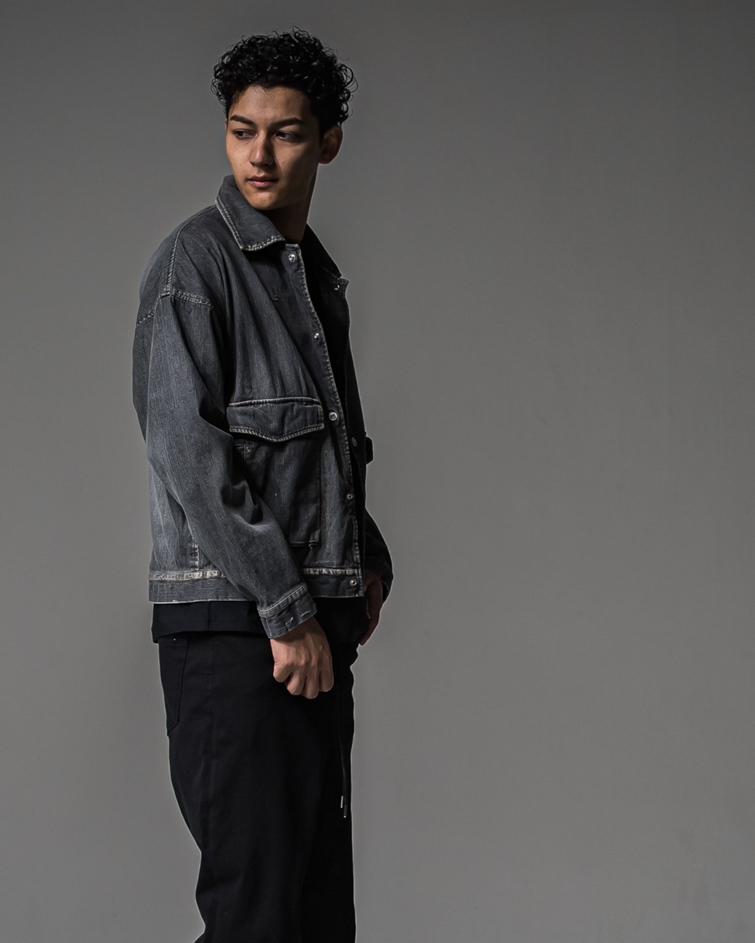 LDENIM AG FLIGHT JACKET / RC37-JK-001 / デニムフライトジャケット / ブラックユーズド