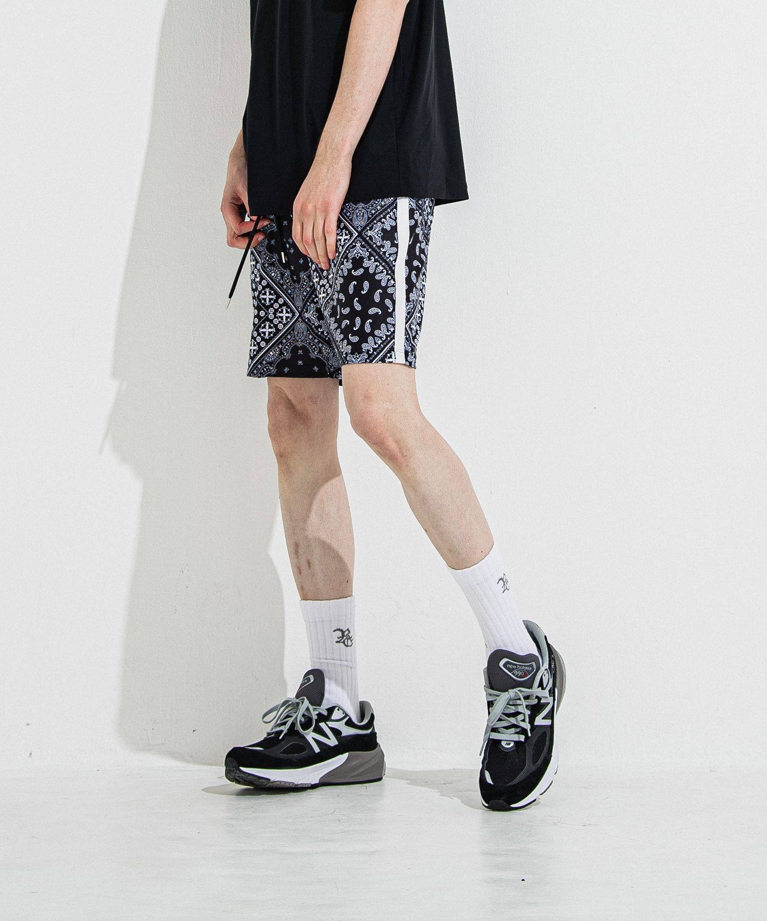 RUSH SHORTS / RC36-HP-003 / ラッシュガードショーツ / バンダナブラック