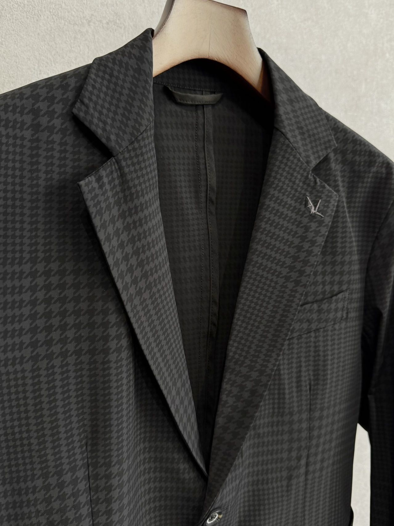 ストレッチナイロンセットアップ / uso-26062,usb-26062 / チャコール×ブラック(グレンチェック)