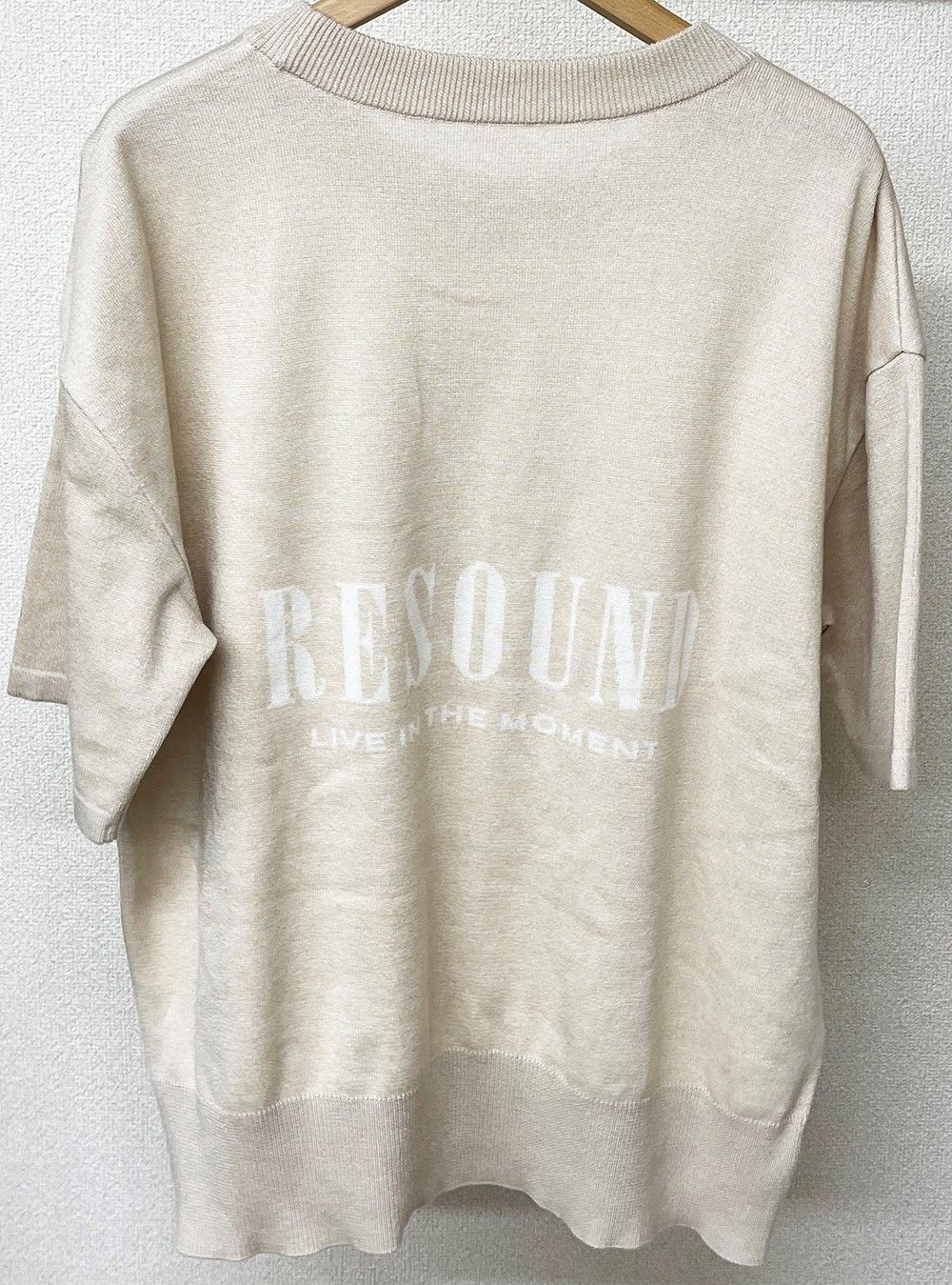 BACK ROGO HALF KNT / RC28-K-002 / バックロゴルーズ半袖サマーニット / ベージュ