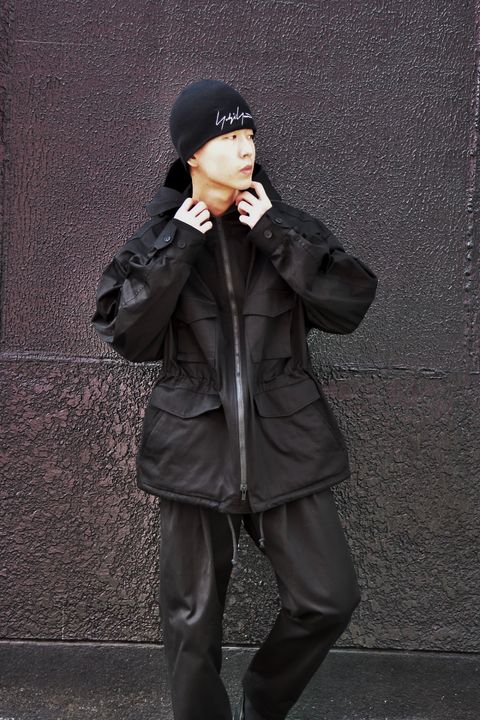yohji yamamoto 23AW HOODED MILITARY JACKETスタイル